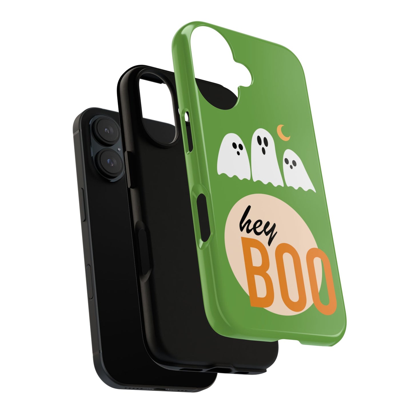 Halloween Phone Case, Spooky Ghosts Tough Phone Cover, Hey Boo Mobile Protector, Fun Gift for Halloween, Ghost Decor