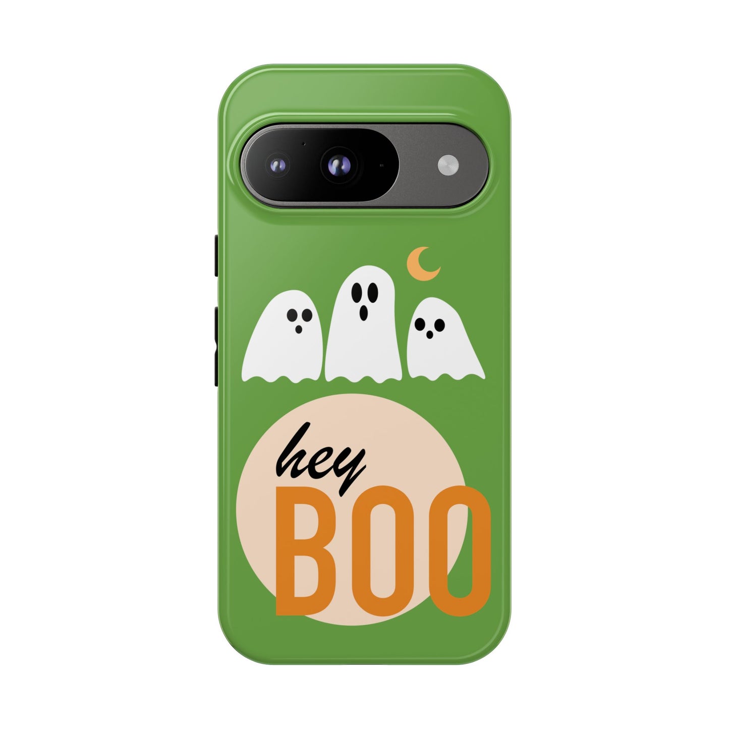 Halloween Phone Case, Spooky Ghosts Tough Phone Cover, Hey Boo Mobile Protector, Fun Gift for Halloween, Ghost Decor