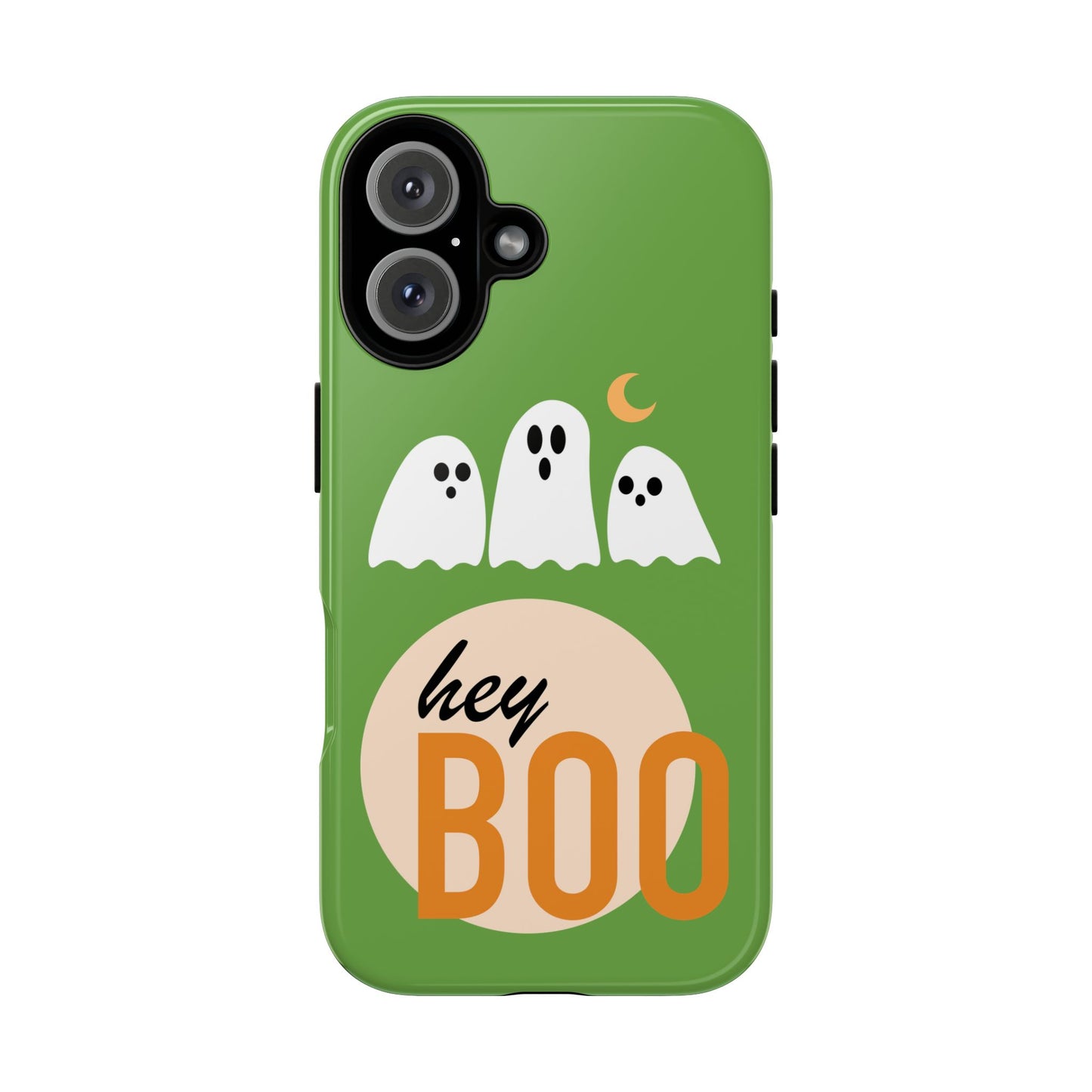 Halloween Phone Case, Spooky Ghosts Tough Phone Cover, Hey Boo Mobile Protector, Fun Gift for Halloween, Ghost Decor