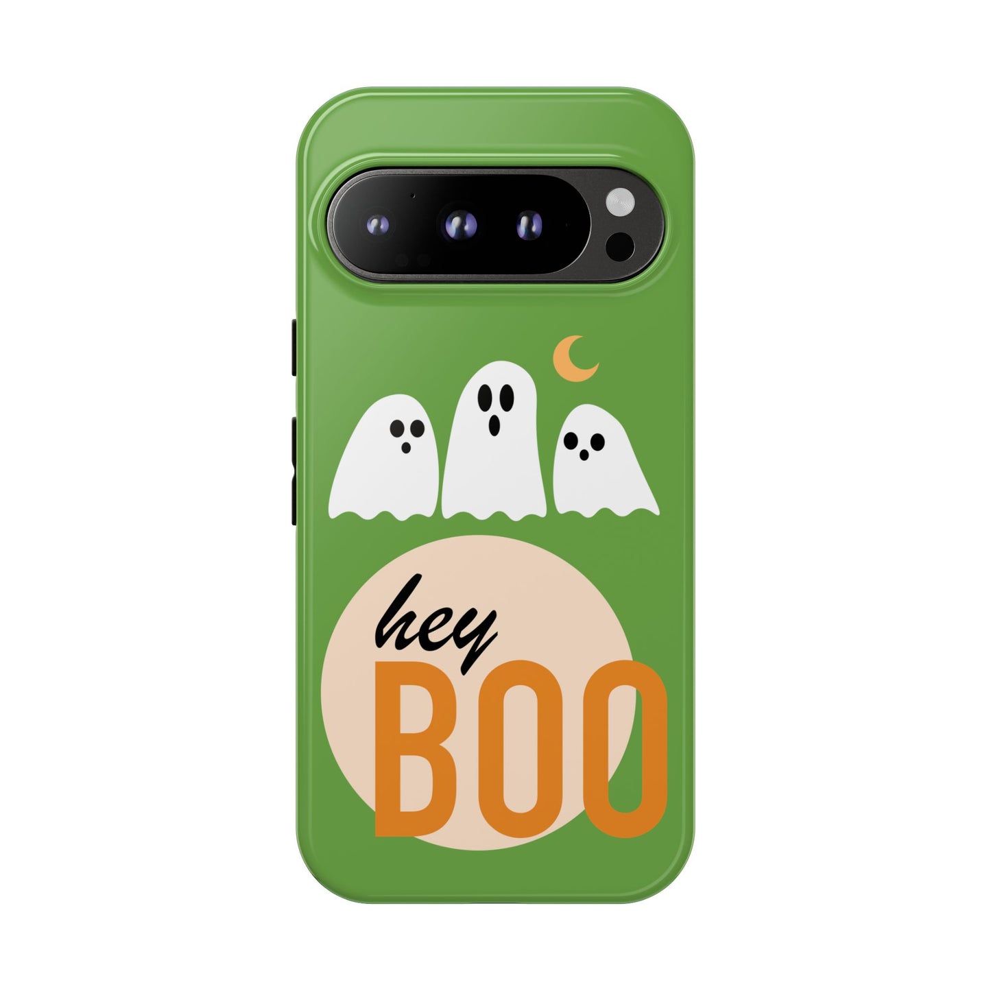 Halloween Phone Case, Spooky Ghosts Tough Phone Cover, Hey Boo Mobile Protector, Fun Gift for Halloween, Ghost Decor