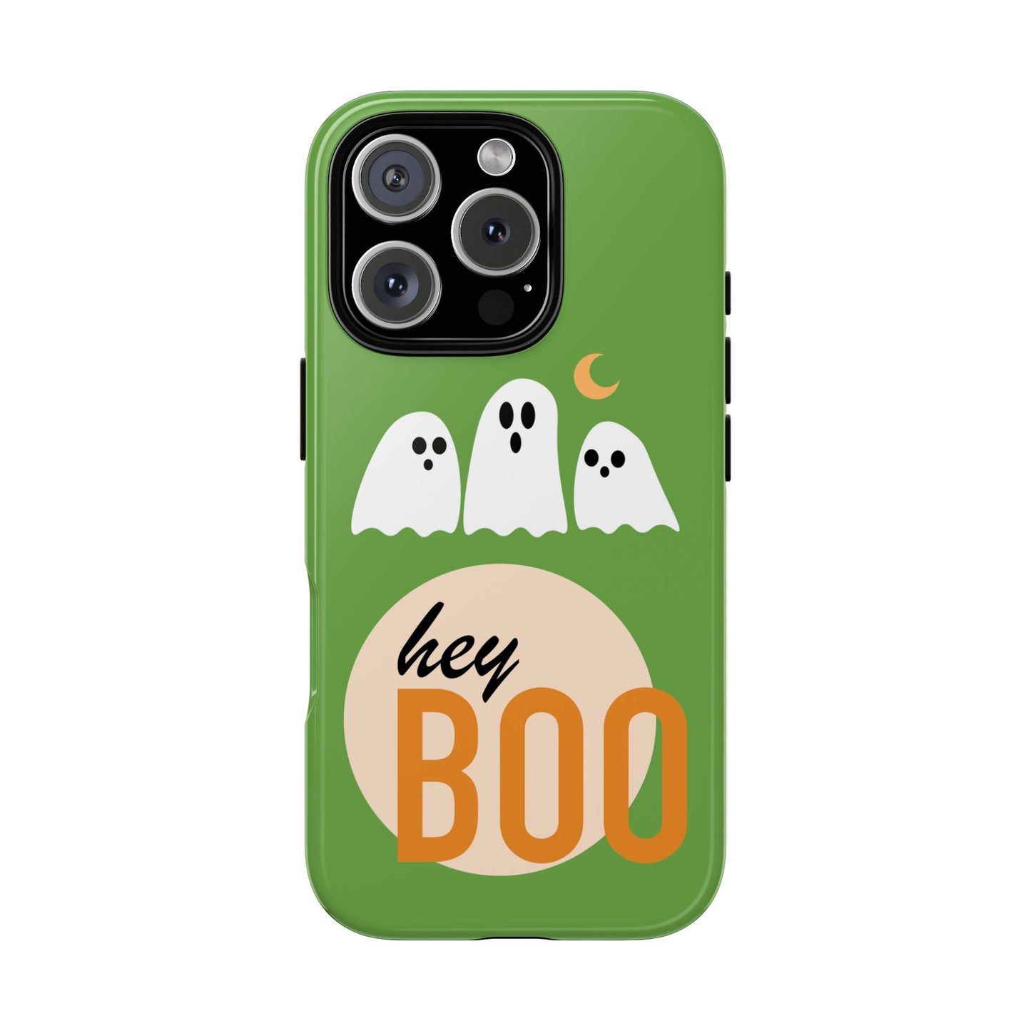 Halloween Phone Case, Spooky Ghosts Tough Phone Cover, Hey Boo Mobile Protector, Fun Gift for Halloween, Ghost Decor
