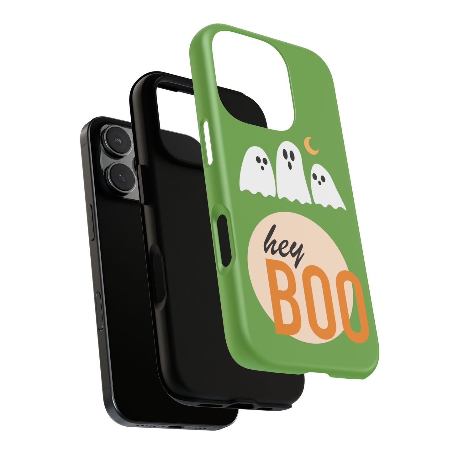 Halloween Phone Case, Spooky Ghosts Tough Phone Cover, Hey Boo Mobile Protector, Fun Gift for Halloween, Ghost Decor