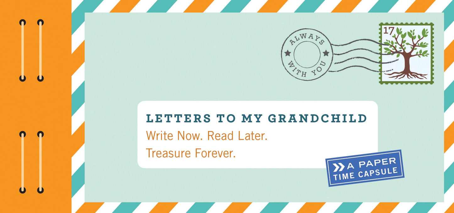 Book cover of 'Letters to My Grandchild' with envelope design and tree stamp.