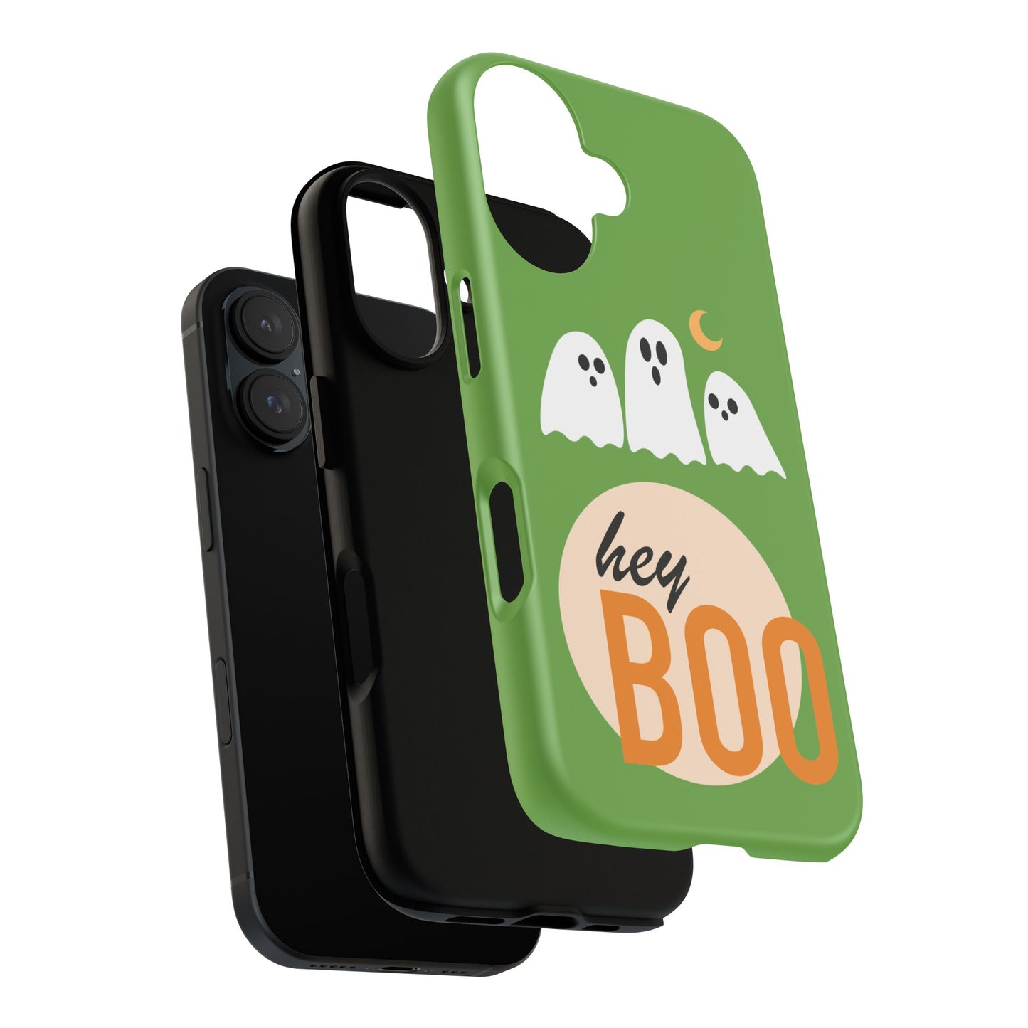 Halloween Phone Case, Spooky Ghosts Tough Phone Cover, Hey Boo Mobile Protector, Fun Gift for Halloween, Ghost Decor