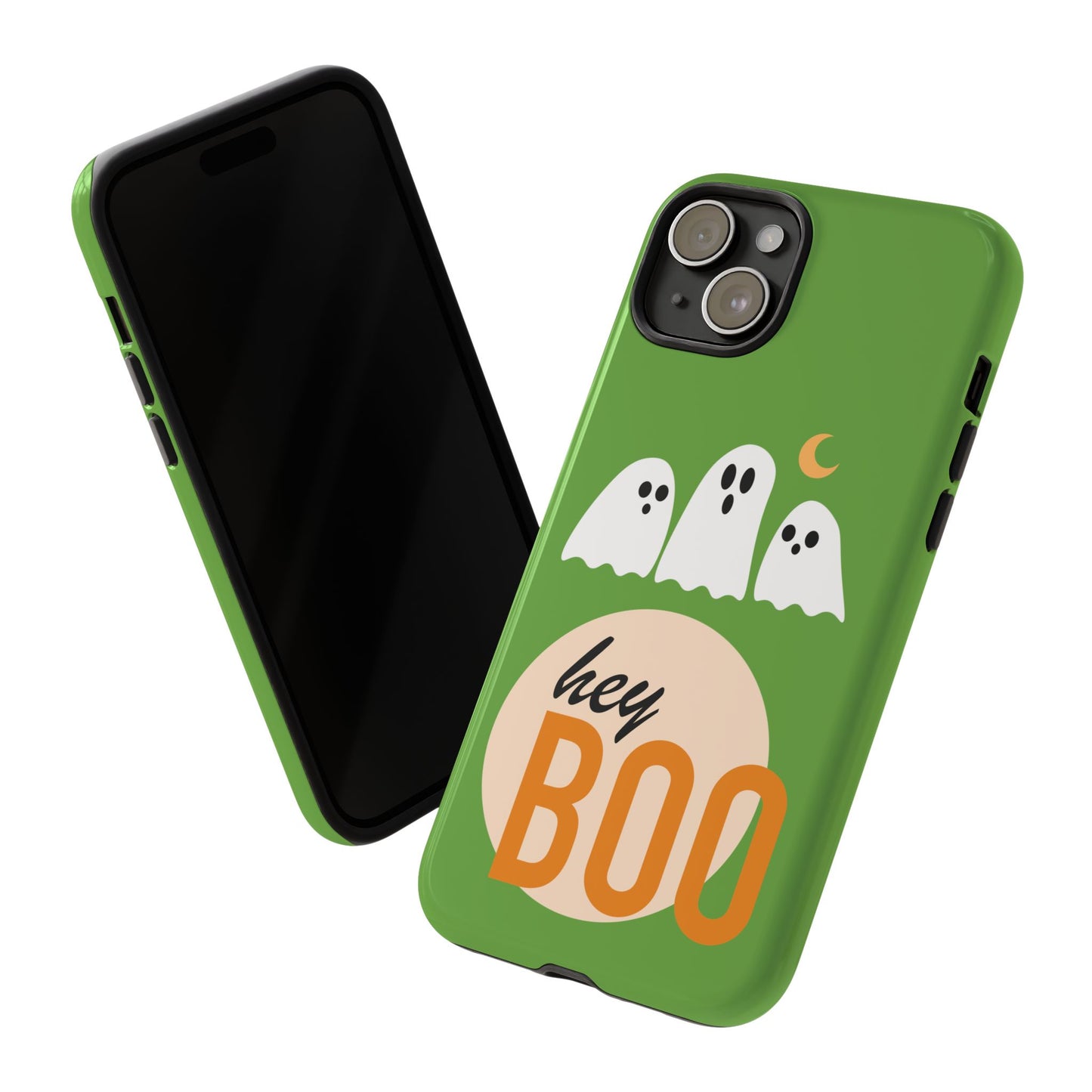 Halloween Phone Case, Spooky Ghosts Tough Phone Cover, Hey Boo Mobile Protector, Fun Gift for Halloween, Ghost Decor