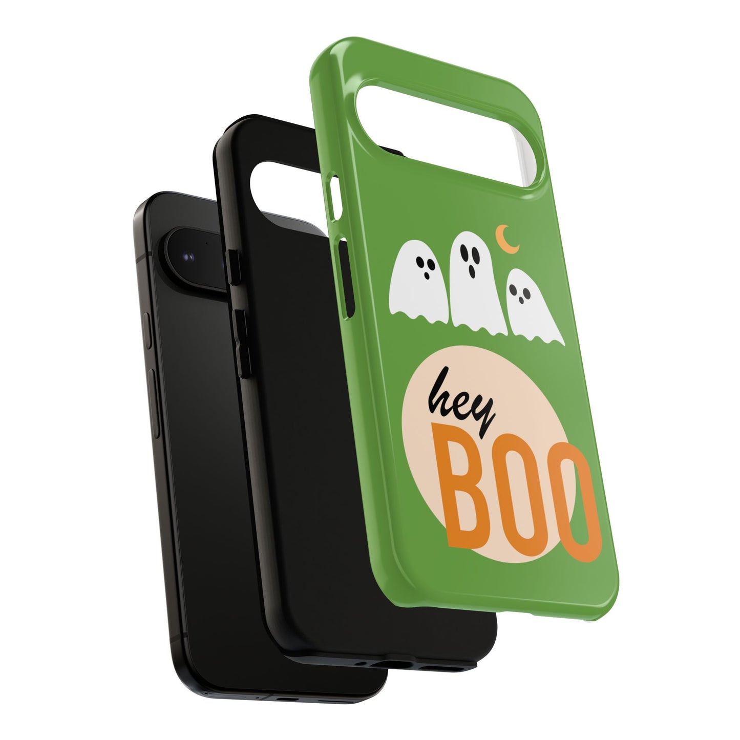 Halloween Phone Case, Spooky Ghosts Tough Phone Cover, Hey Boo Mobile Protector, Fun Gift for Halloween, Ghost Decor