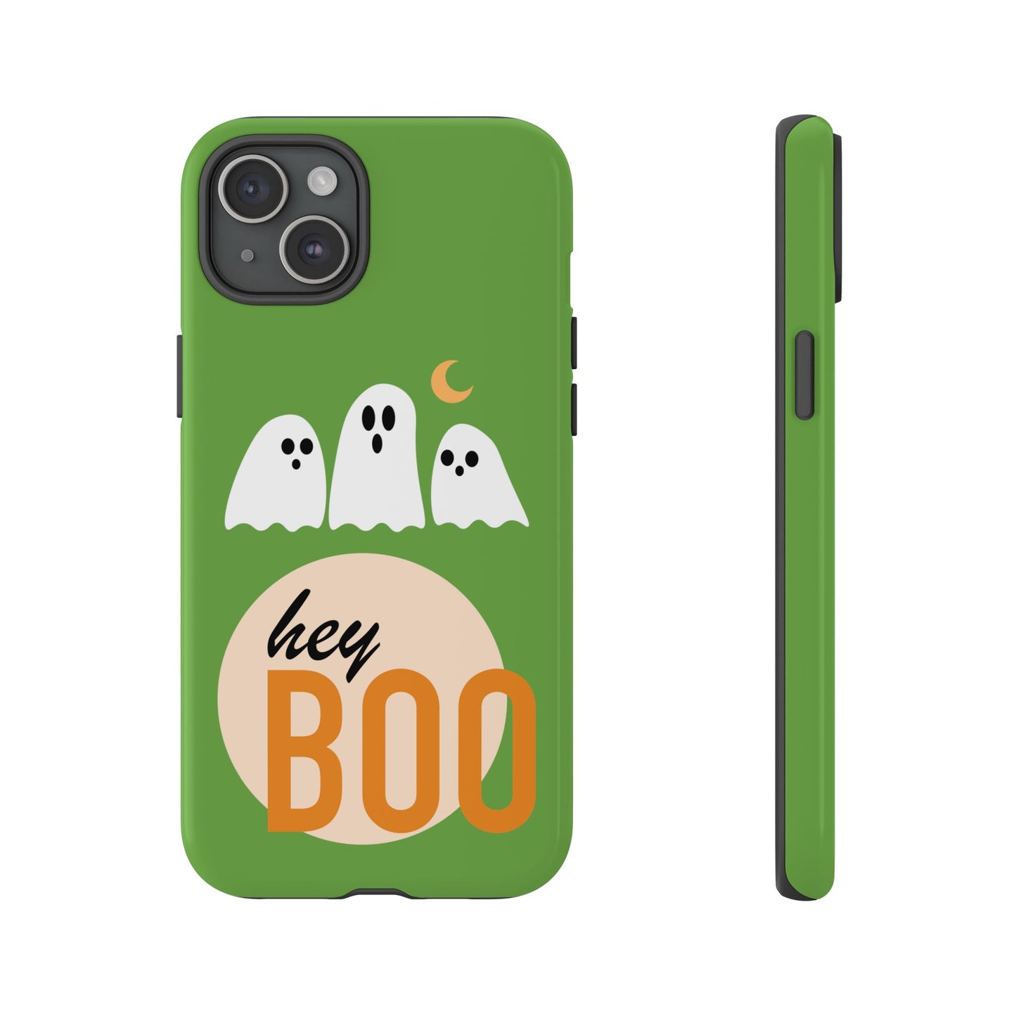 Halloween Phone Case, Spooky Ghosts Tough Phone Cover, Hey Boo Mobile Protector, Fun Gift for Halloween, Ghost Decor