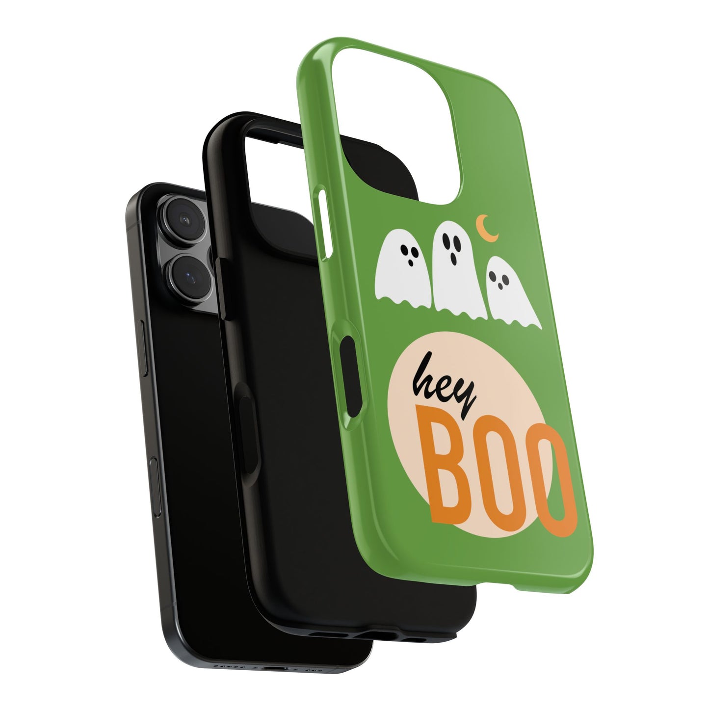 Halloween Phone Case, Spooky Ghosts Tough Phone Cover, Hey Boo Mobile Protector, Fun Gift for Halloween, Ghost Decor