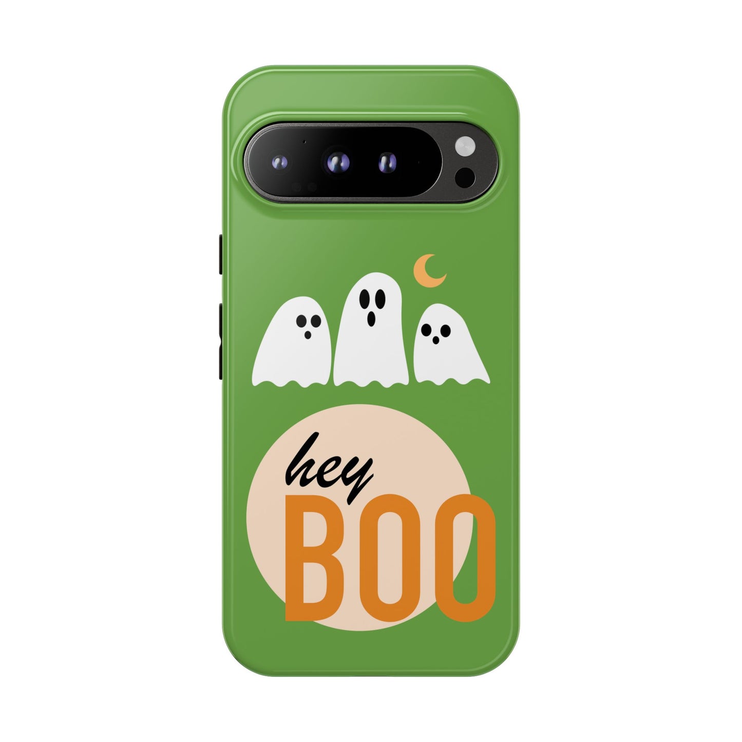 Halloween Phone Case, Spooky Ghosts Tough Phone Cover, Hey Boo Mobile Protector, Fun Gift for Halloween, Ghost Decor
