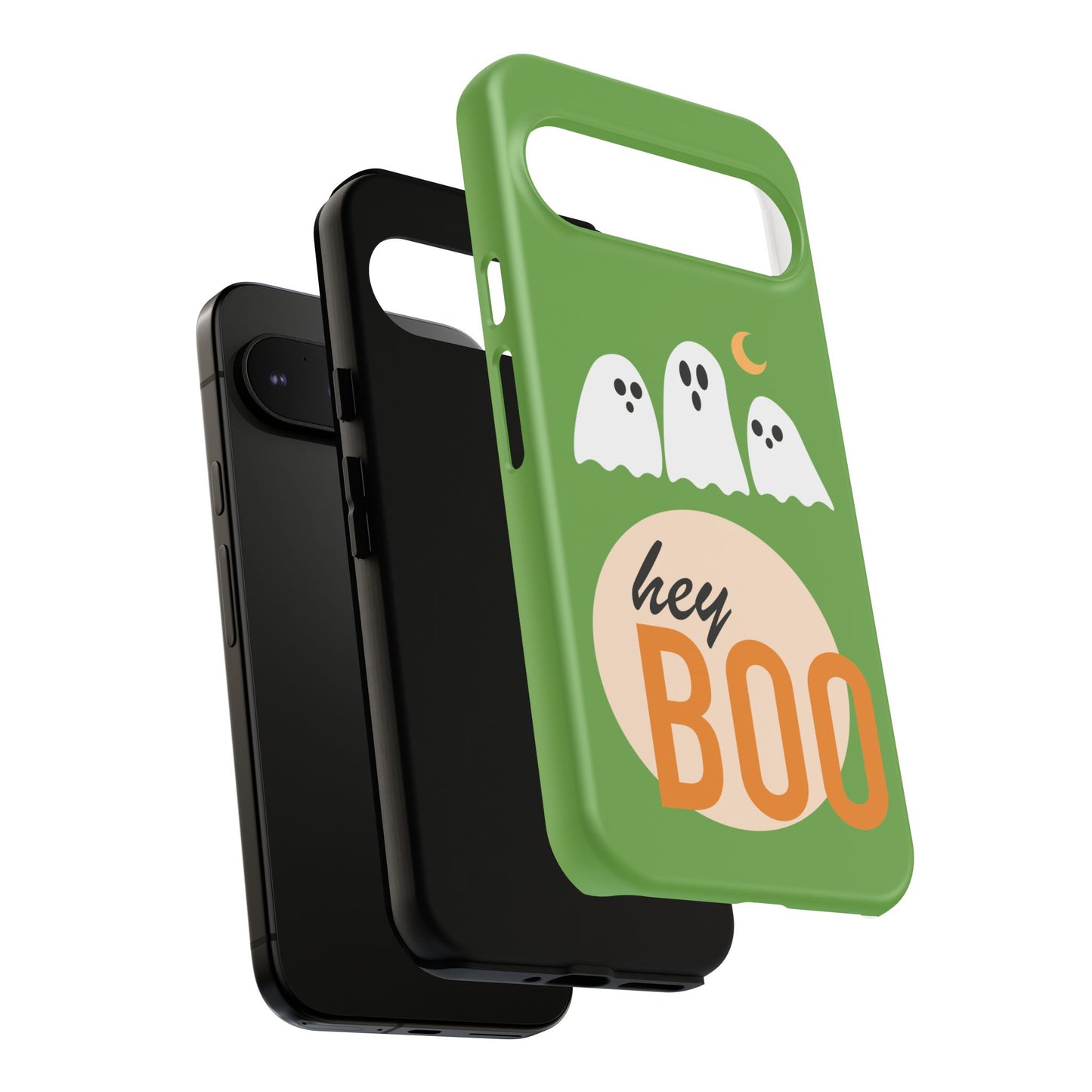 Halloween Phone Case, Spooky Ghosts Tough Phone Cover, Hey Boo Mobile Protector, Fun Gift for Halloween, Ghost Decor