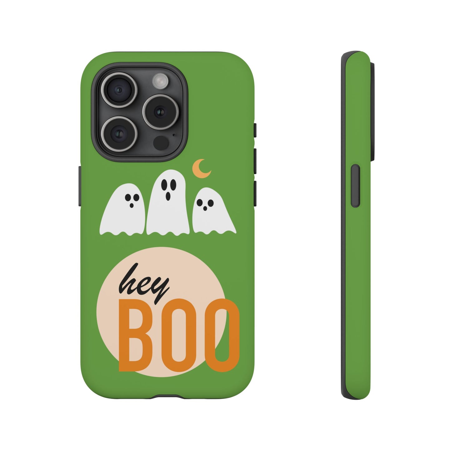 Halloween Phone Case, Spooky Ghosts Tough Phone Cover, Hey Boo Mobile Protector, Fun Gift for Halloween, Ghost Decor