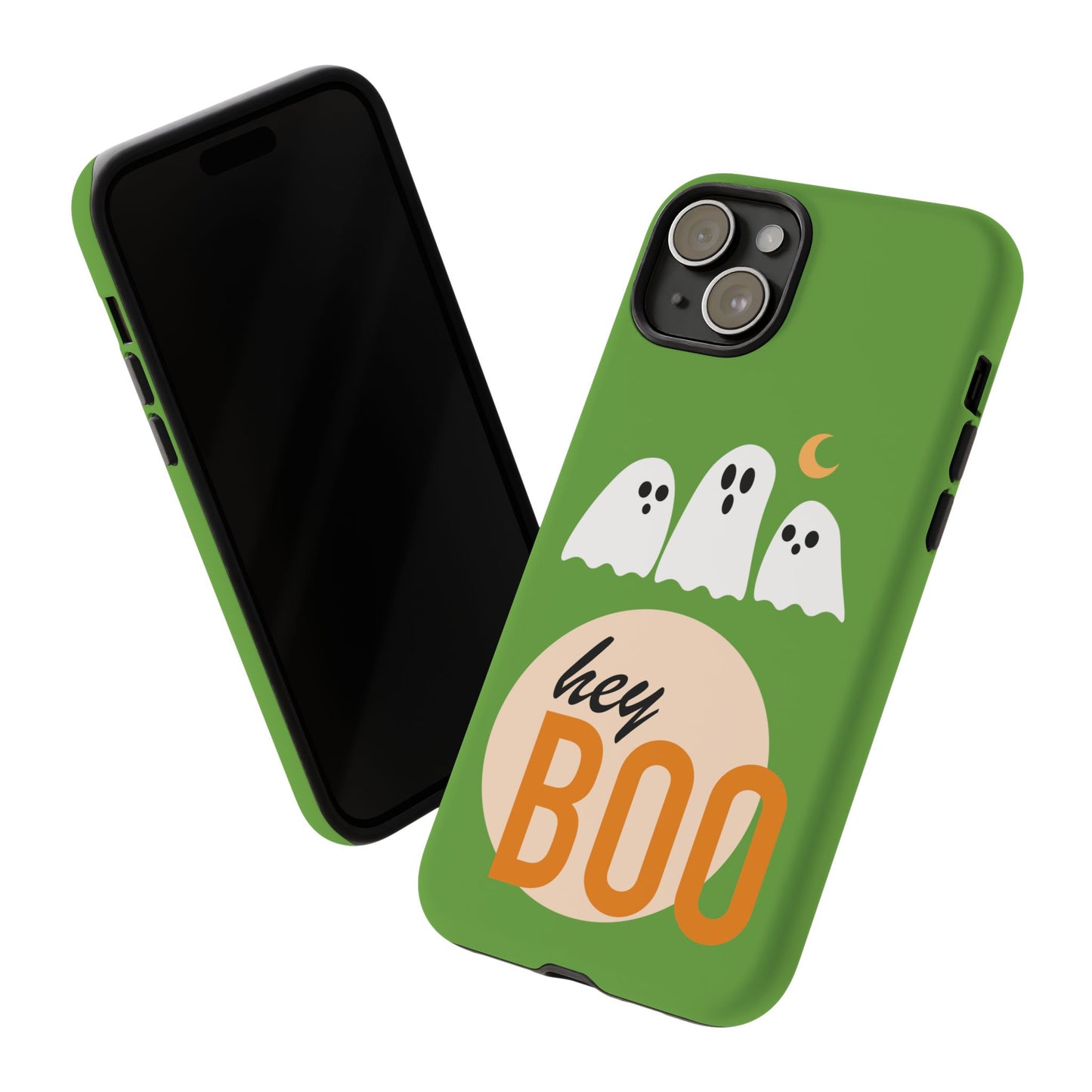Halloween Phone Case, Spooky Ghosts Tough Phone Cover, Hey Boo Mobile Protector, Fun Gift for Halloween, Ghost Decor
