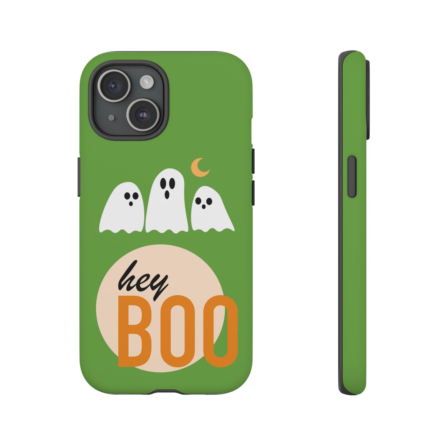 Halloween Phone Case, Spooky Ghosts Tough Phone Cover, Hey Boo Mobile Protector, Fun Gift for Halloween, Ghost Decor