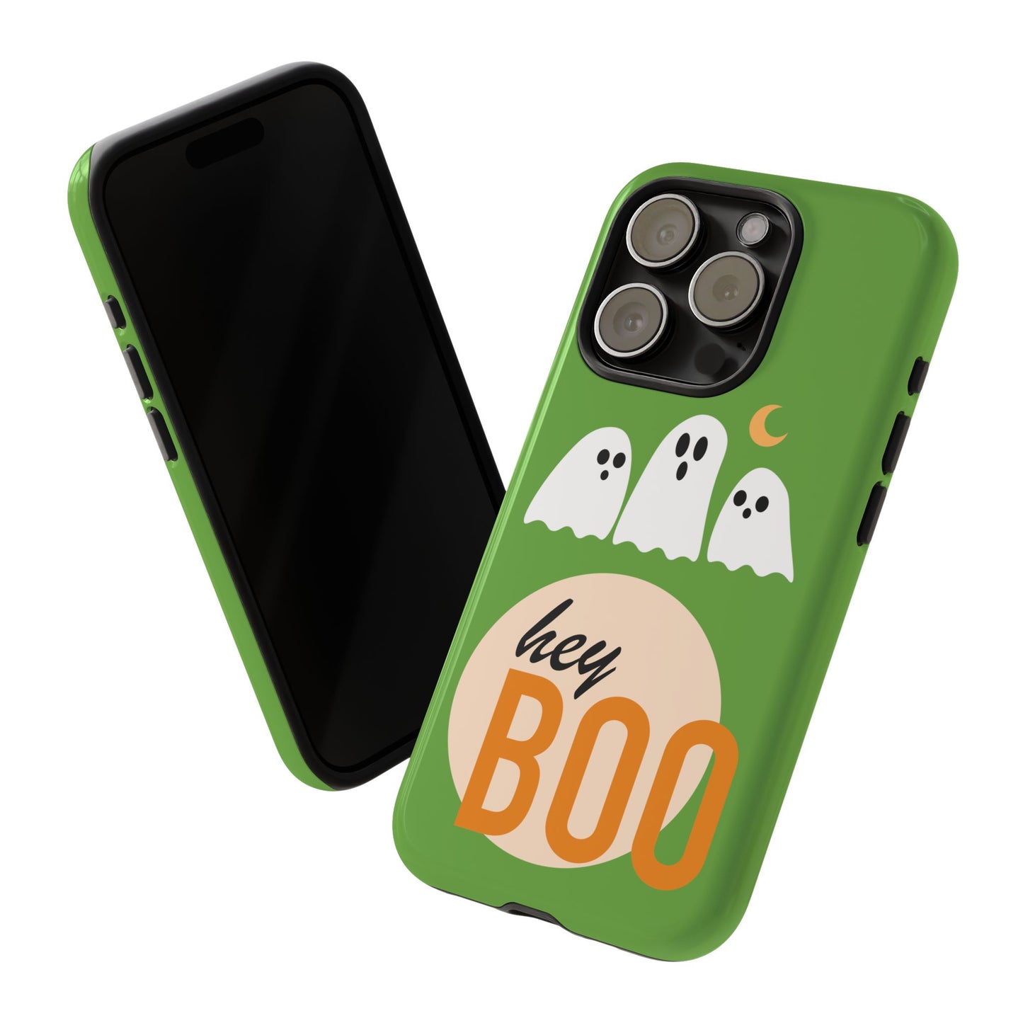Halloween Phone Case, Spooky Ghosts Tough Phone Cover, Hey Boo Mobile Protector, Fun Gift for Halloween, Ghost Decor