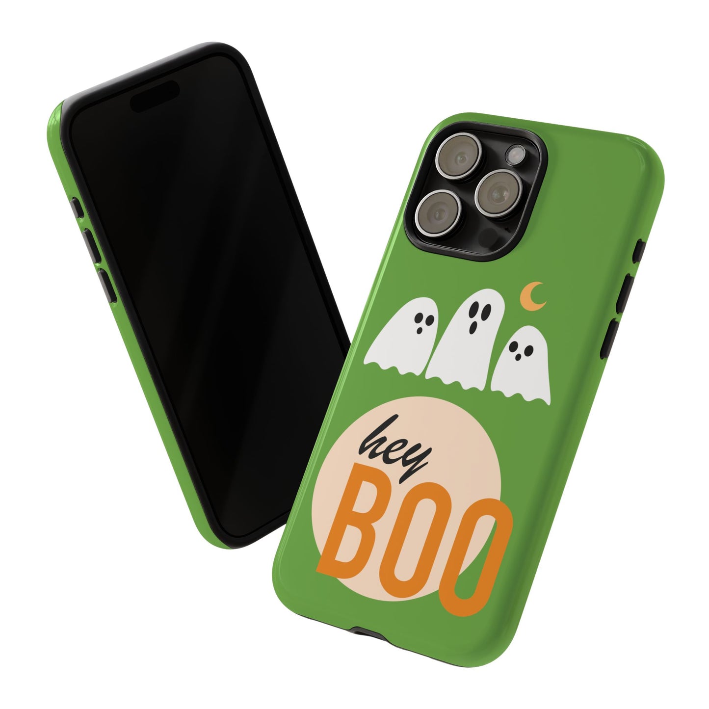 Halloween Phone Case, Spooky Ghosts Tough Phone Cover, Hey Boo Mobile Protector, Fun Gift for Halloween, Ghost Decor