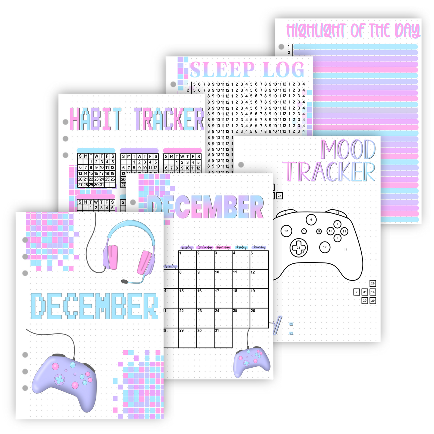 Premade Bullet Journal Spreads | 2026 Full Year