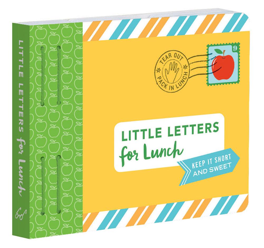 Packaging of 'Little Letters for Lunch' with a yellow and green design.