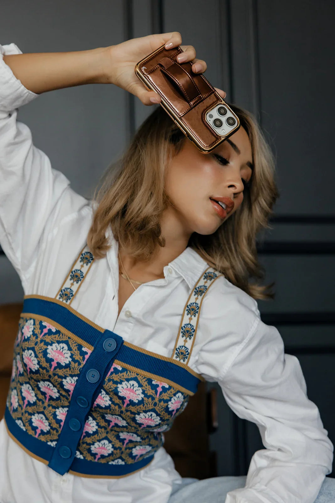 Cherry Lacquer Phone Case Wallet