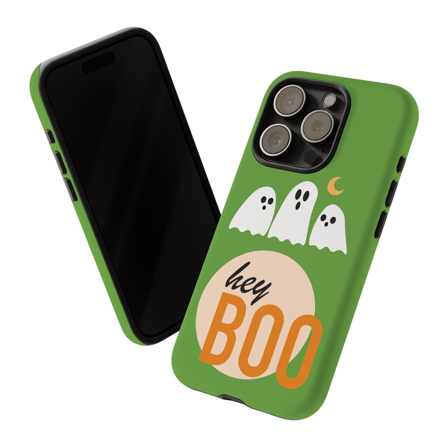Halloween Phone Case, Spooky Ghosts Tough Phone Cover, Hey Boo Mobile Protector, Fun Gift for Halloween, Ghost Decor