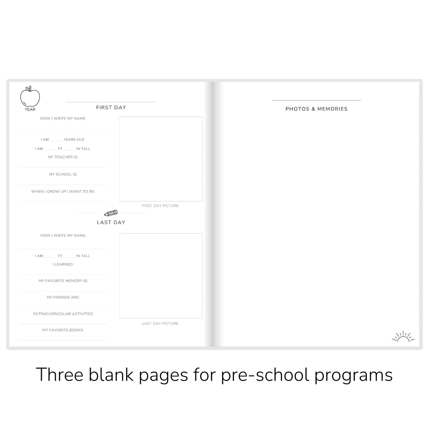 Classic Blue Gingham School Memory Journal