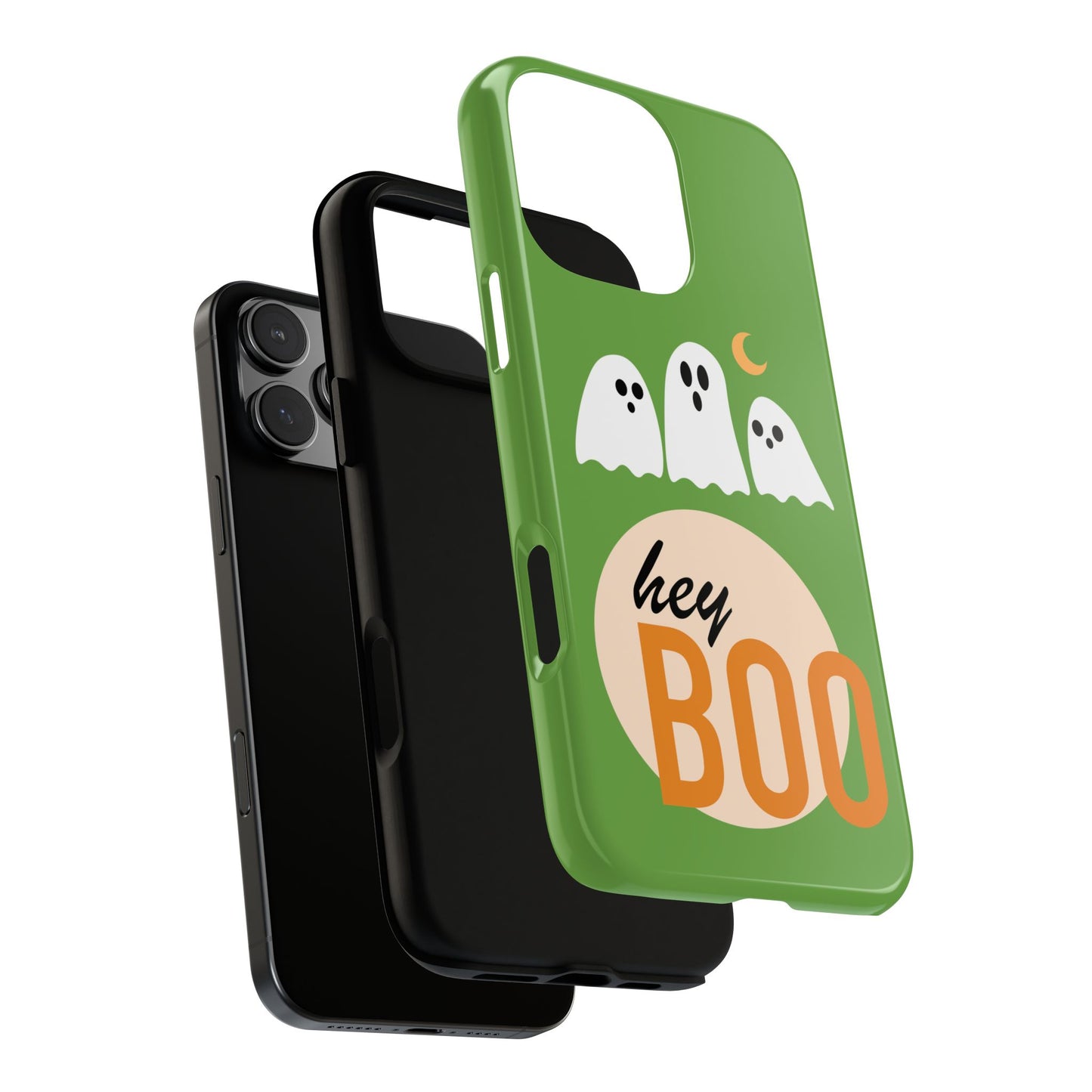 Halloween Phone Case, Spooky Ghosts Tough Phone Cover, Hey Boo Mobile Protector, Fun Gift for Halloween, Ghost Decor