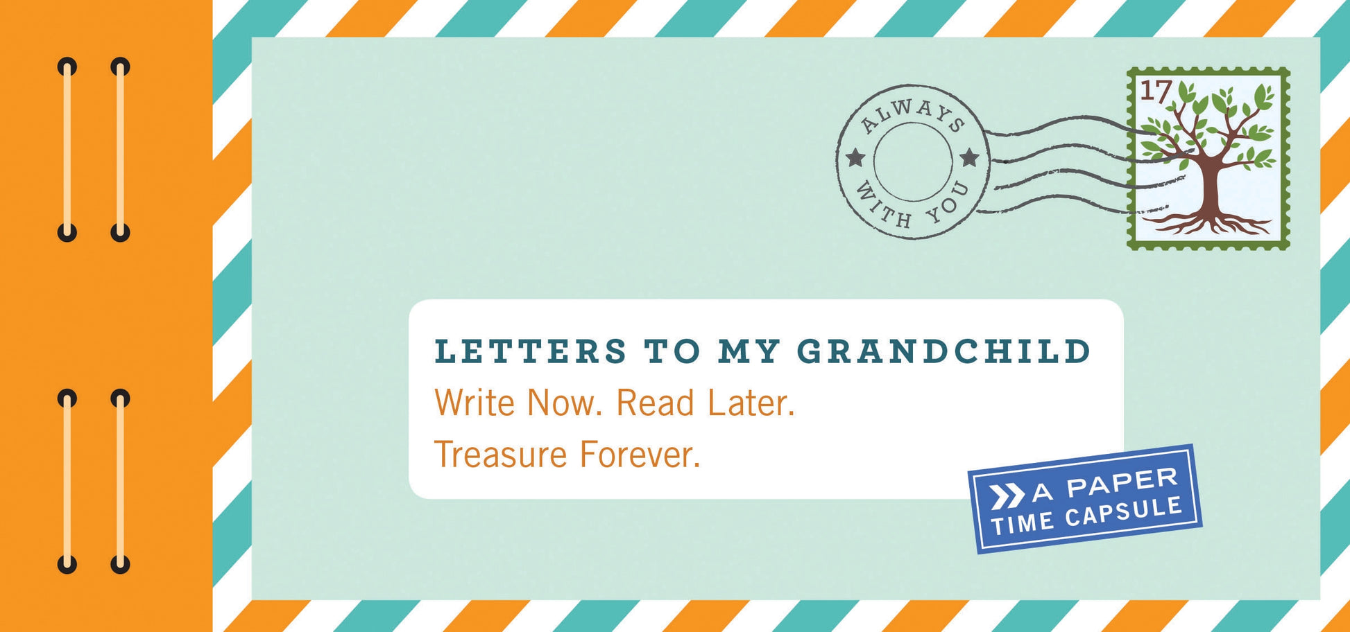 Book cover of 'Letters to My Grandchild' with envelope design and tree stamp.