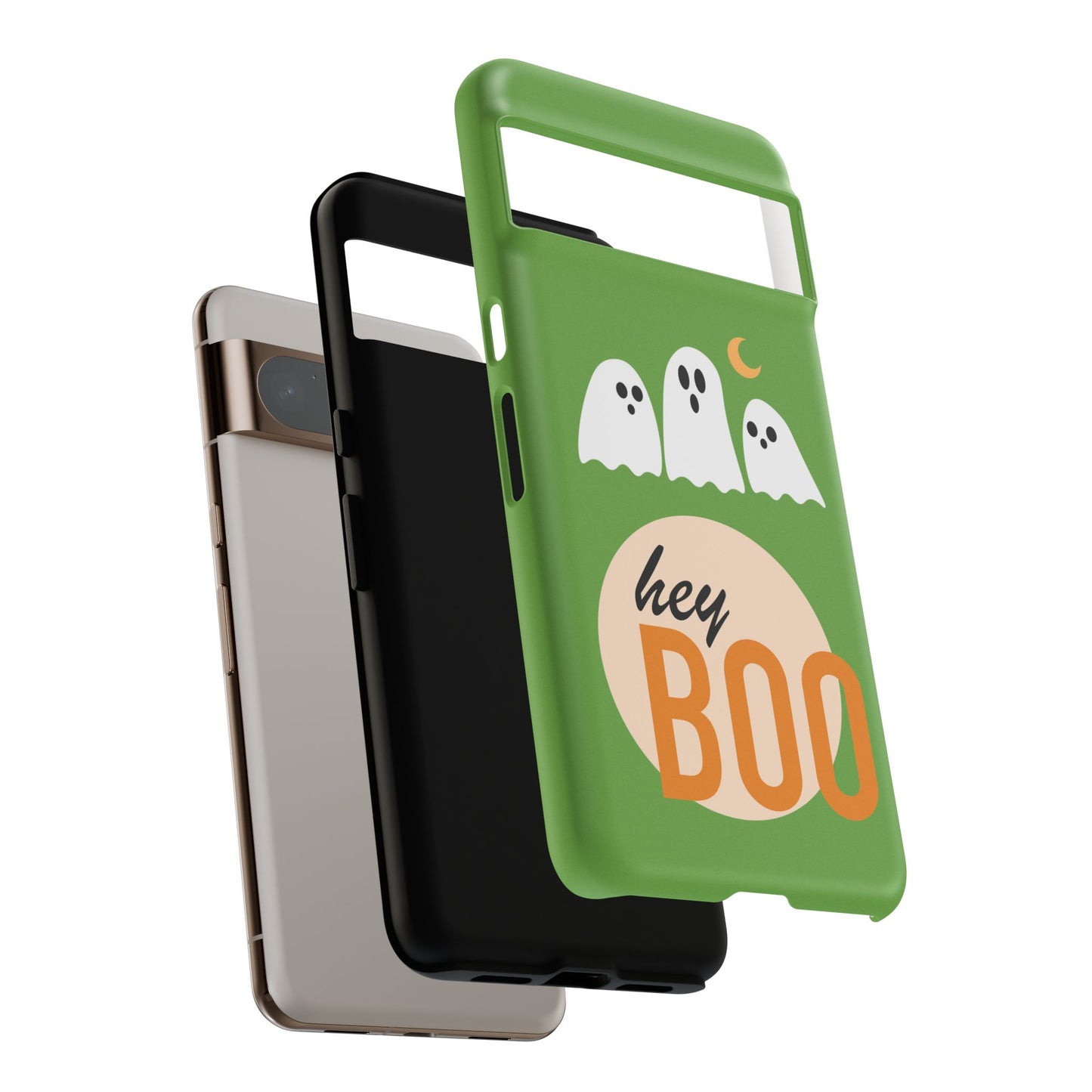 Halloween Phone Case, Spooky Ghosts Tough Phone Cover, Hey Boo Mobile Protector, Fun Gift for Halloween, Ghost Decor