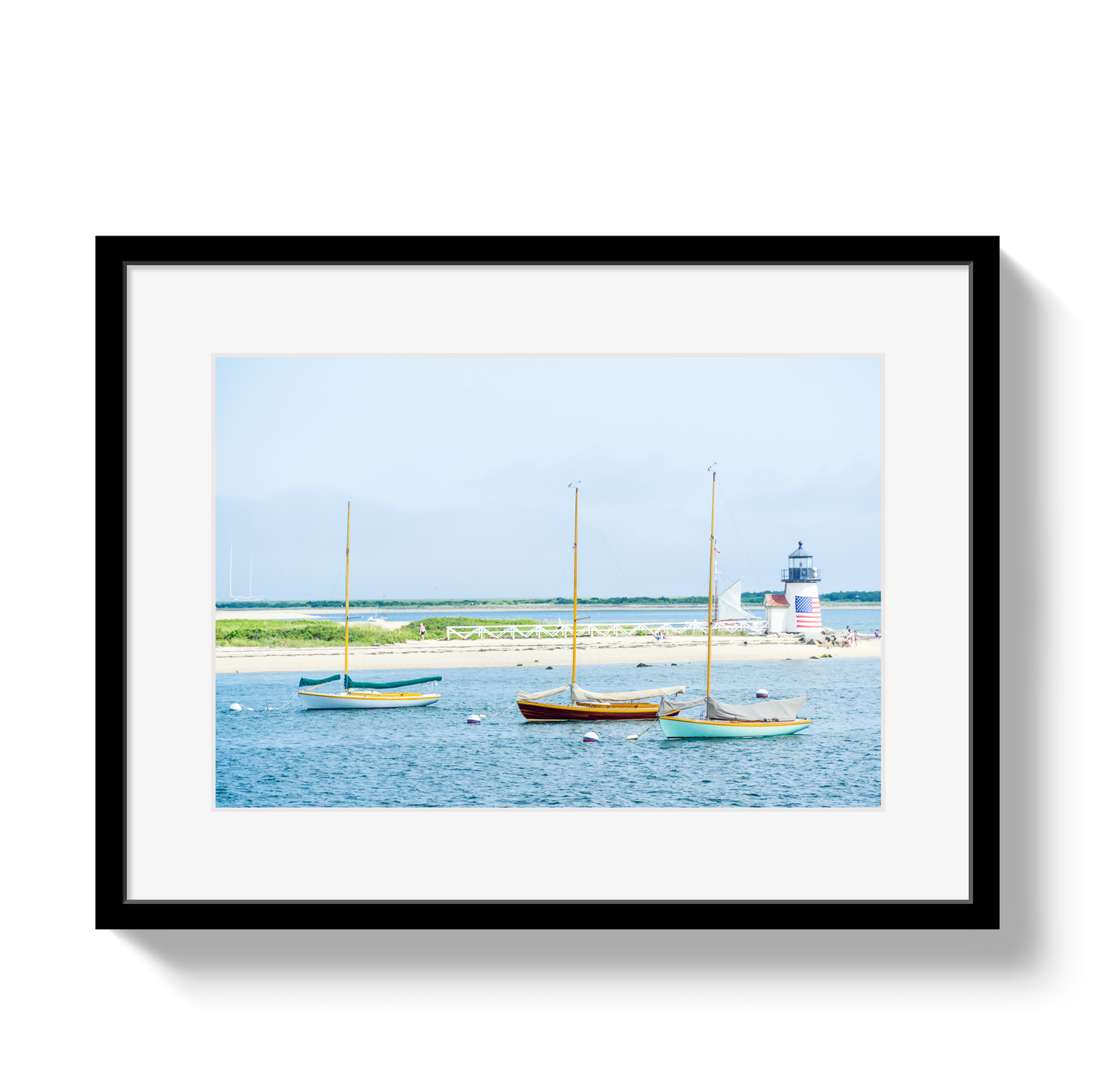 Moored in Nantucket Custom Artwork, Framed Art