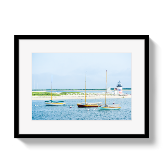 Moored in Nantucket Custom Artwork, Framed Art
