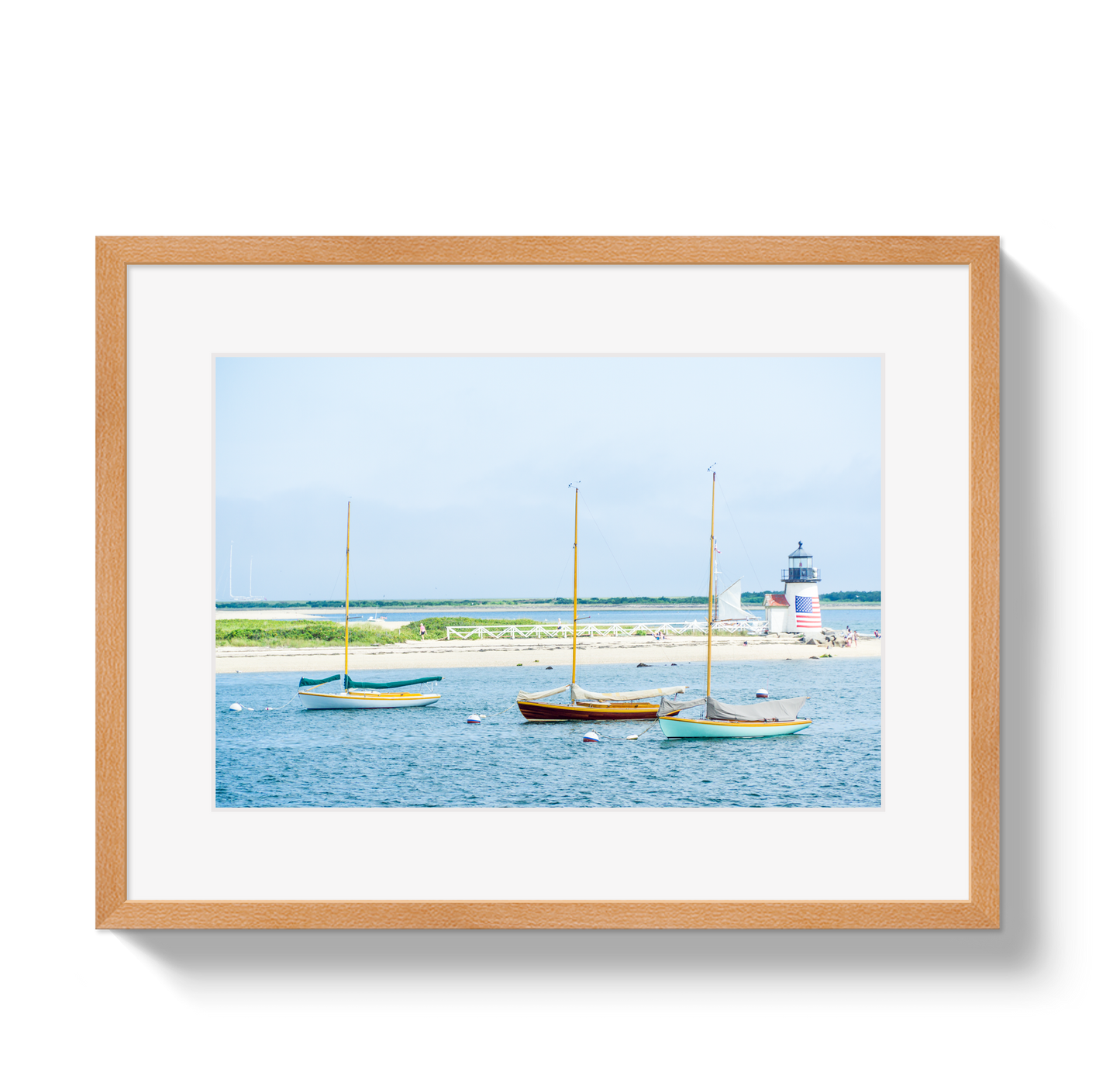 Moored in Nantucket Custom Artwork, Framed Art