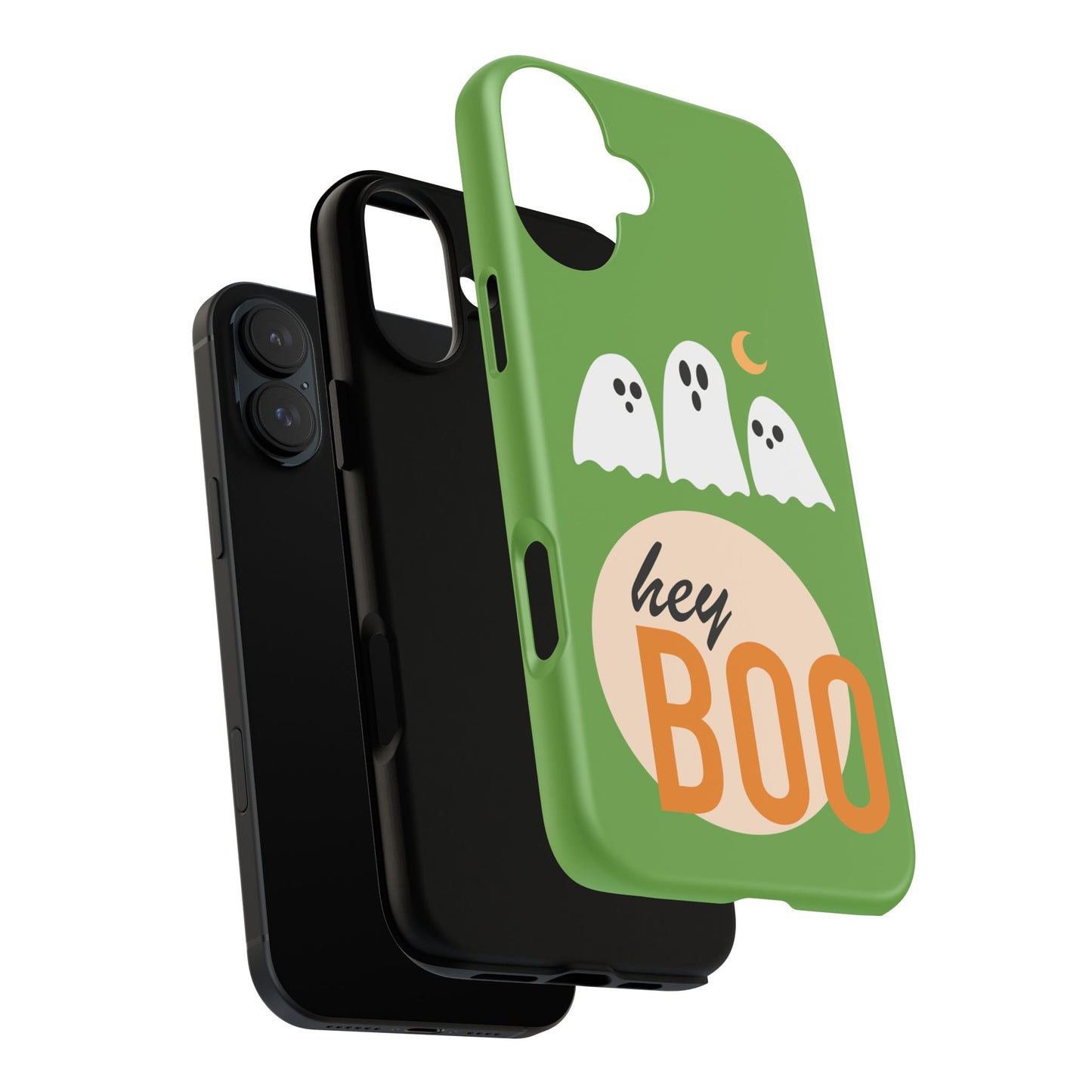Halloween Phone Case, Spooky Ghosts Tough Phone Cover, Hey Boo Mobile Protector, Fun Gift for Halloween, Ghost Decor