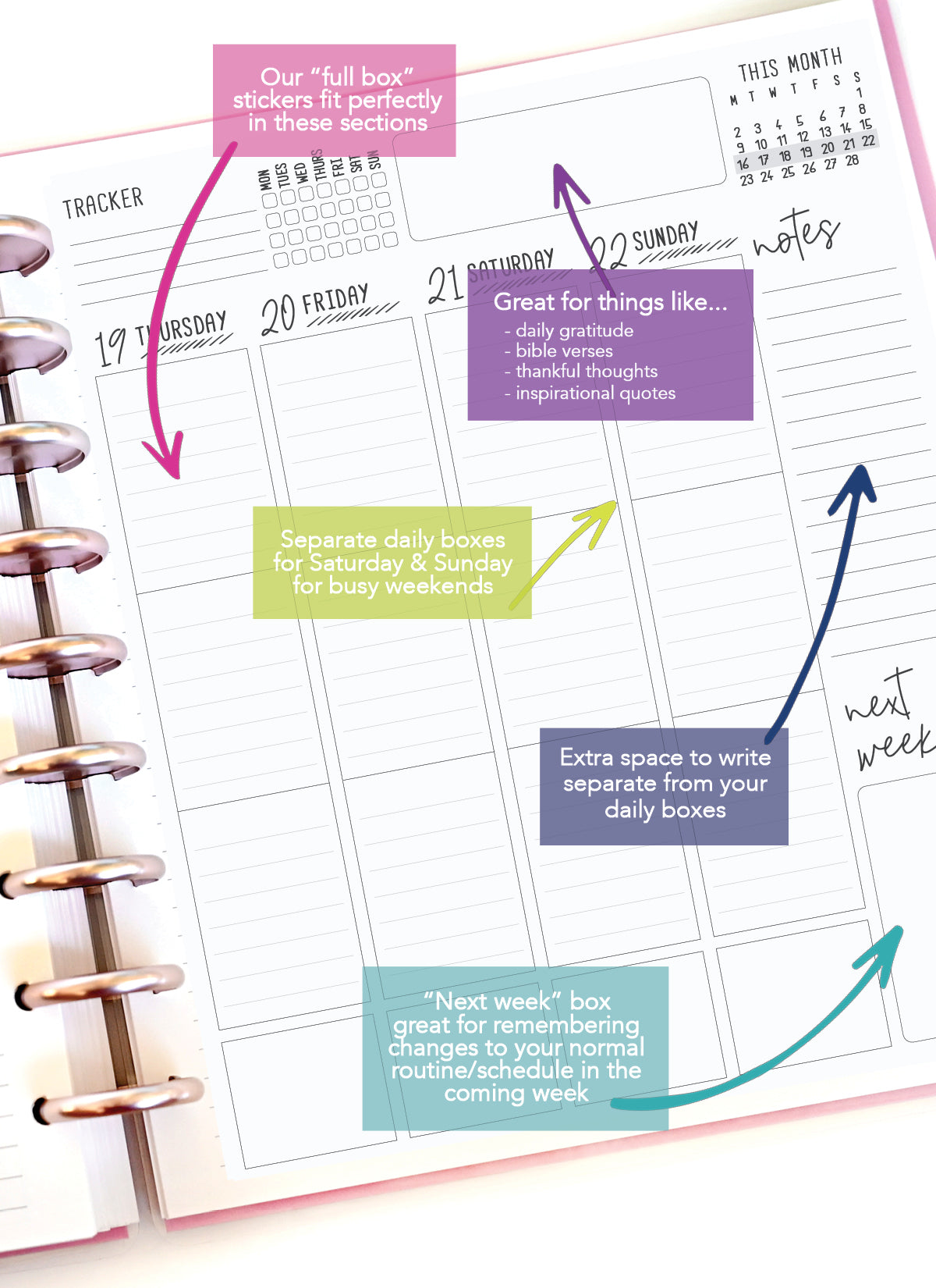 2026 Planner - Vertical Layout, Disc Bound - "Sorrento" (#901)