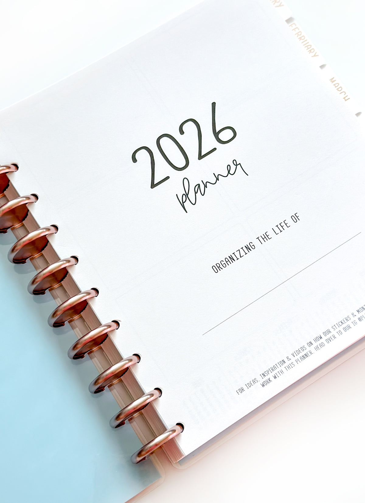 2026 Planner - Horizontal Layout, Disc Bound - "Paradise" (#704)