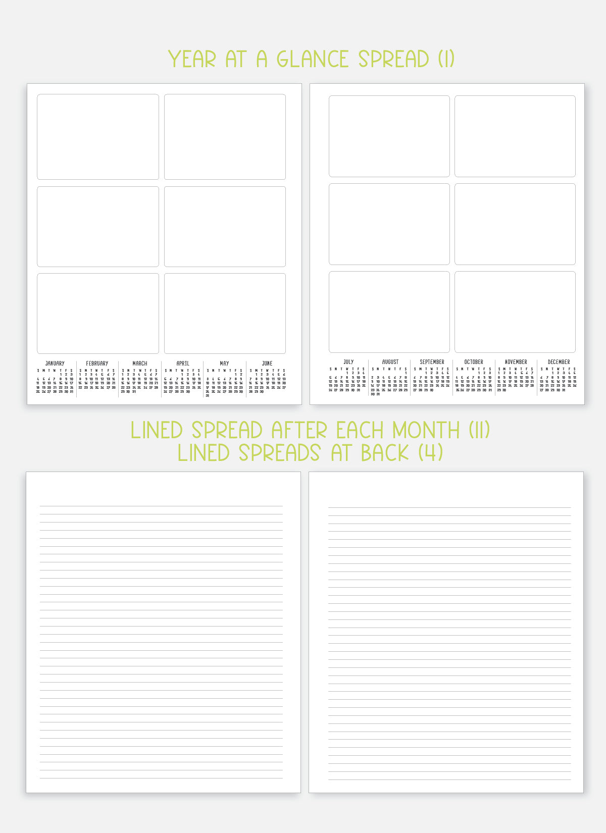 2026 Planner - Horizontal Layout, Disc Bound - "Whimsical" (#702)