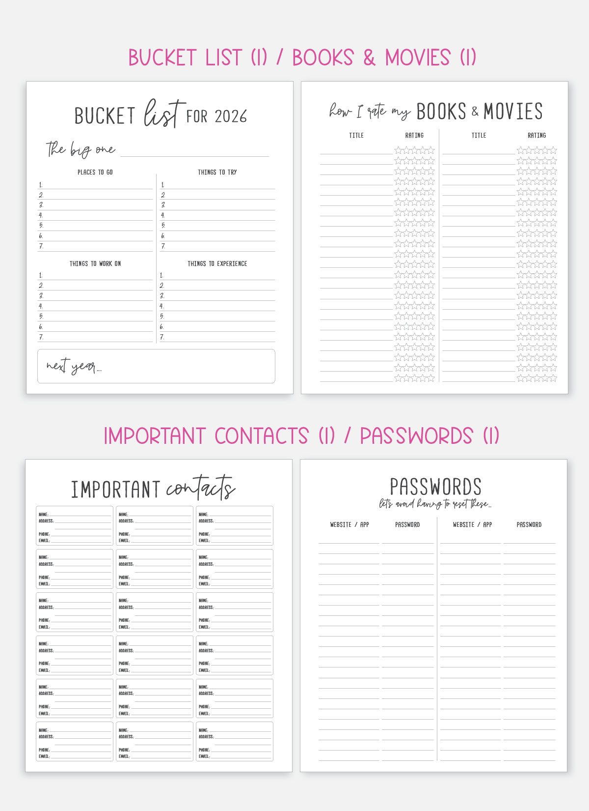 2026 Planner - Signature Layout, Spiral Bound - "Paradise" (#204)