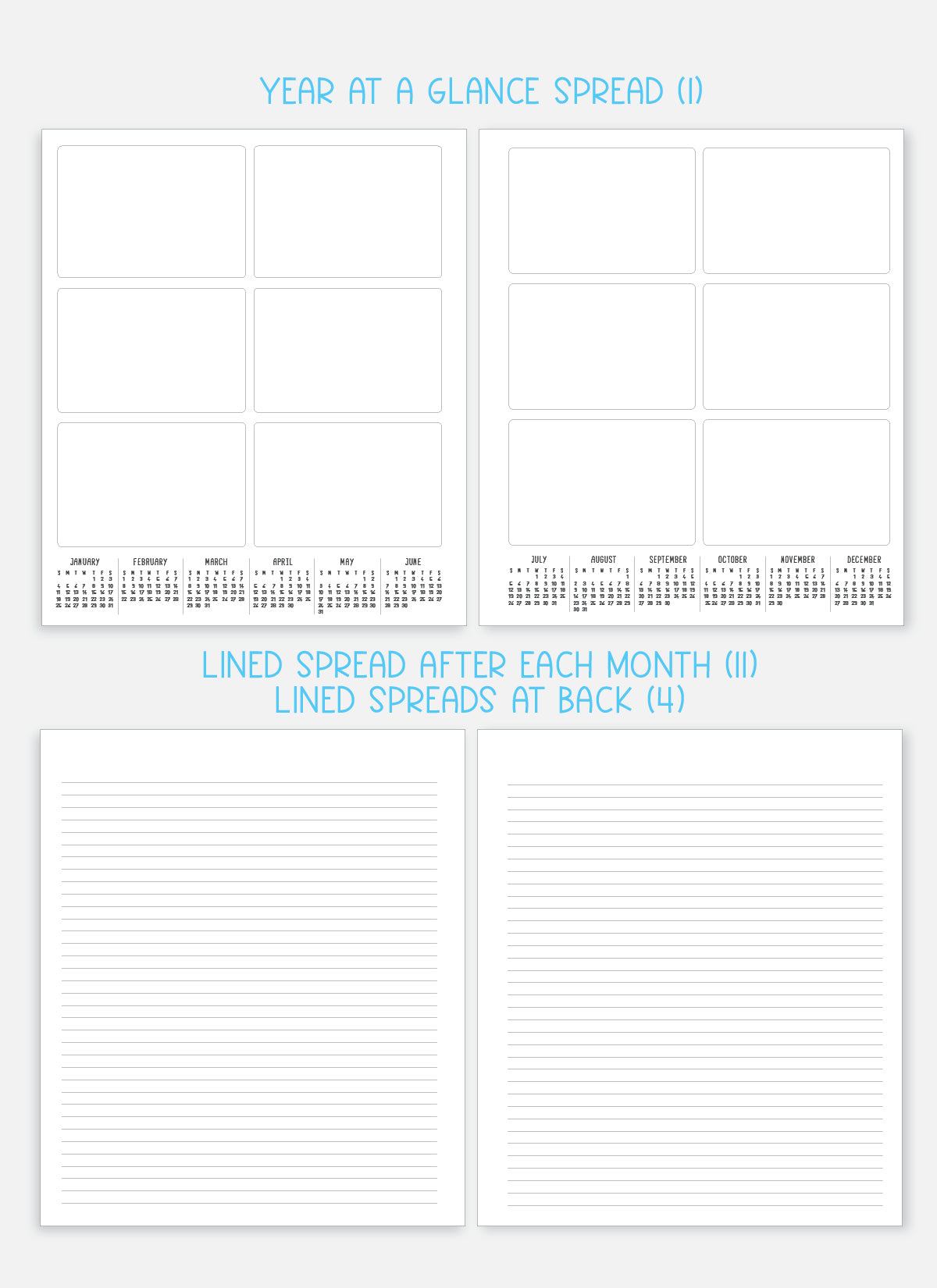 2026 Planner - Vertical Layout, Spiral Bound - "Whimsical" (#302)