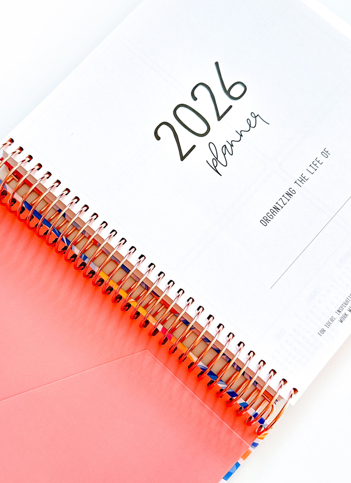 2026 Planner - Horizontal Layout, Spiral Bound - "Whimsical" (#102)