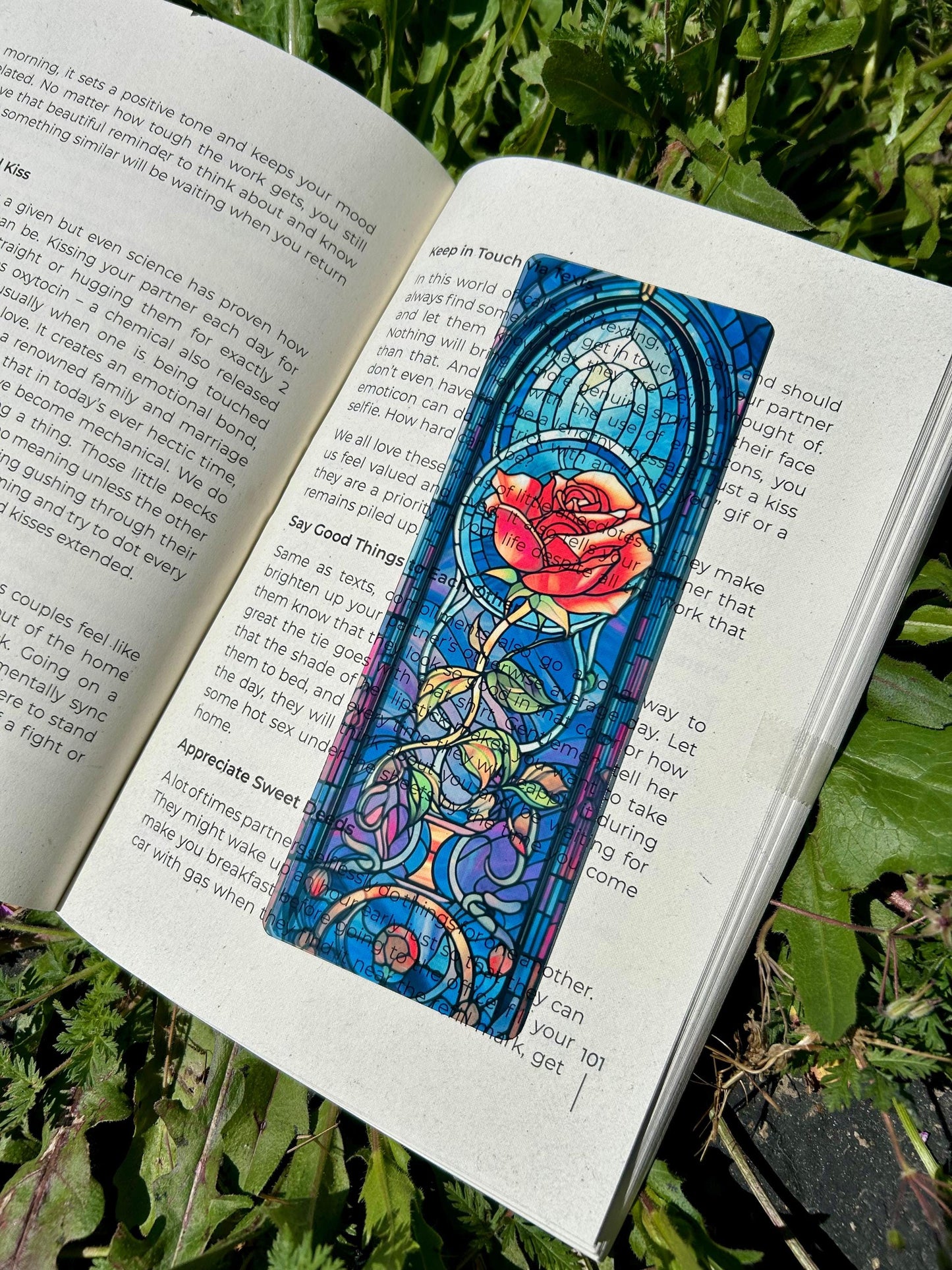 Beauty and the Beast Rose Bookmark – Enchanted Rose Design, Magical Fairy Tale Art, Perfect Gift for Diz Fans and Book Lovers