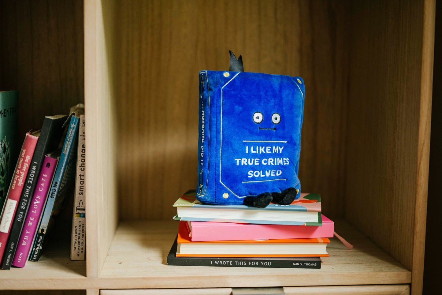 Plush Book True Crime Solved Soft Cuddly Toy Funny Cute