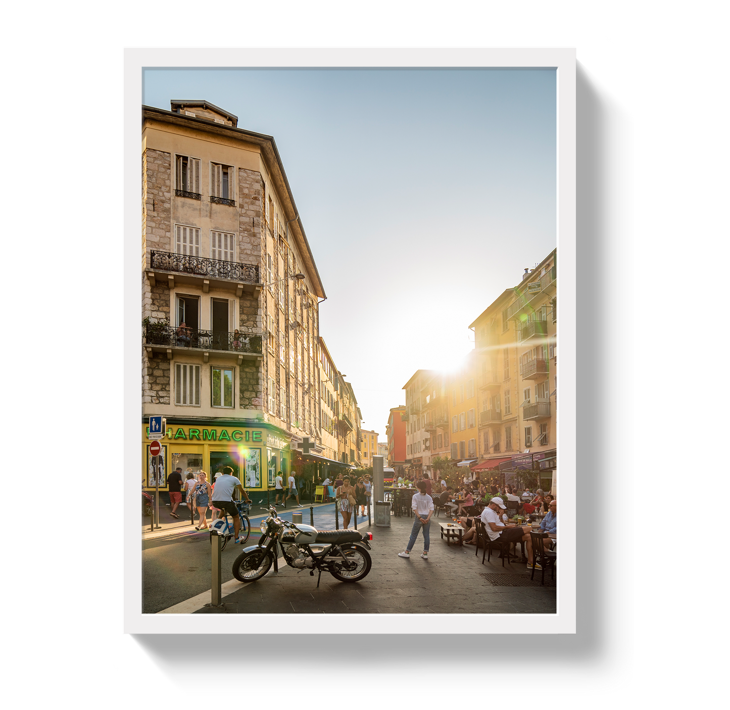 Sunset in Nice Custom Artwork, Framed Art