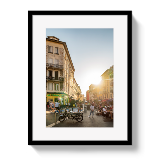 Sunset in Nice Custom Artwork, Framed Art