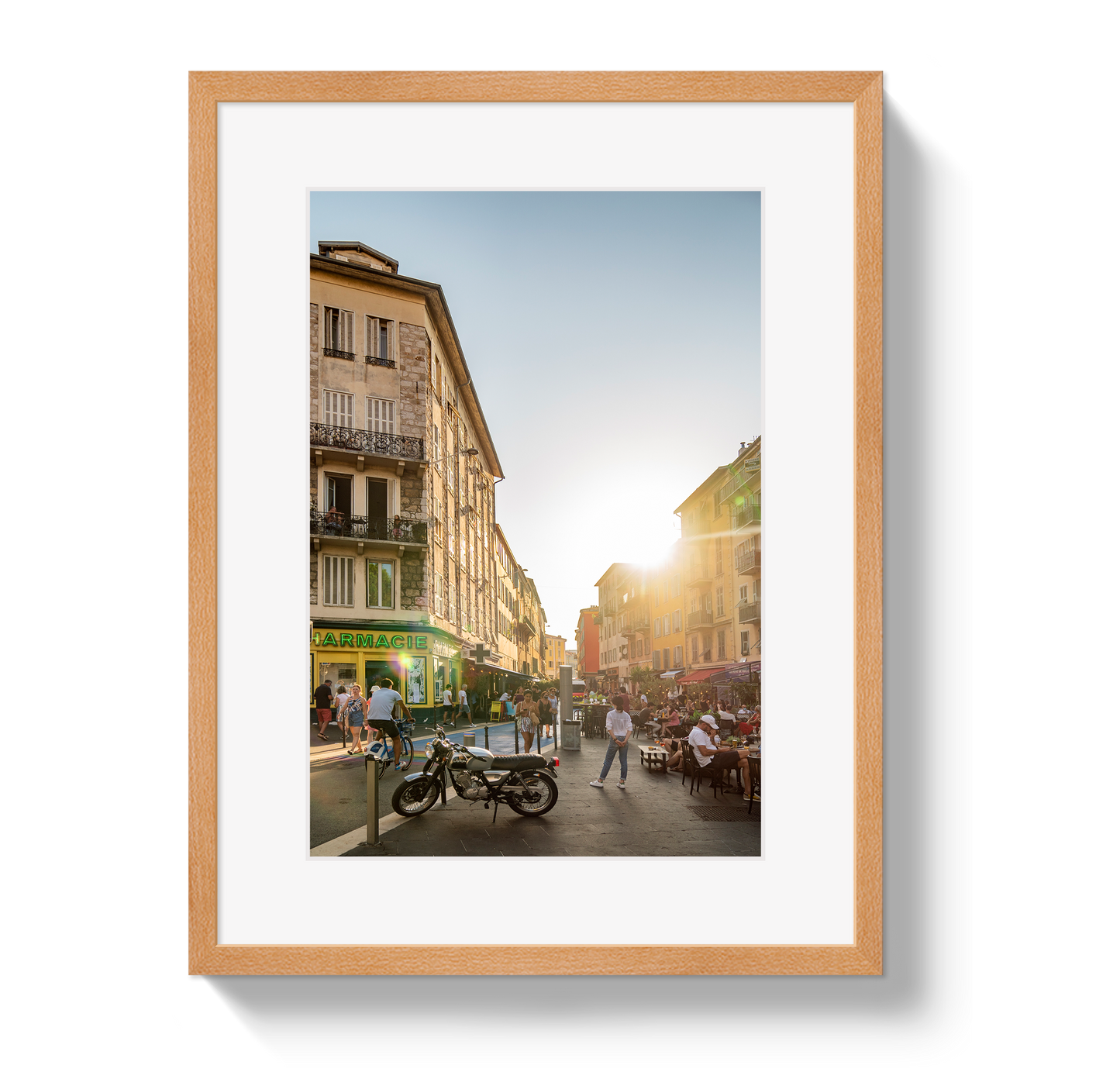 Sunset in Nice Custom Artwork, Framed Art