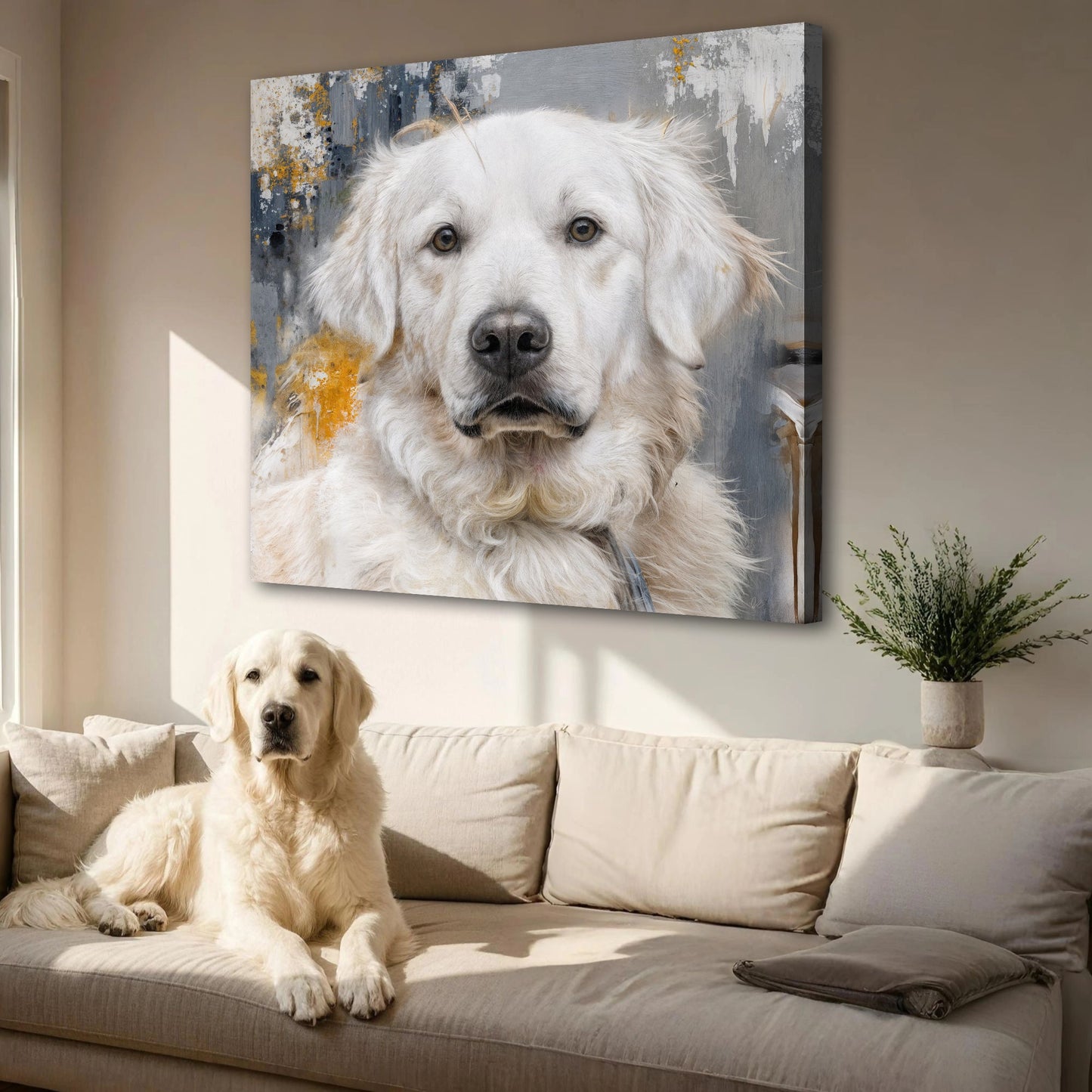 Customized Pet Portrait Abstract Wall Art