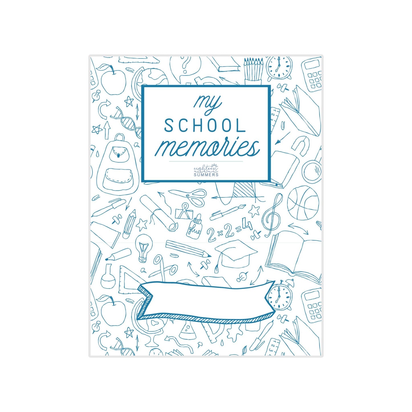 Blue Doodle School Memory Journal