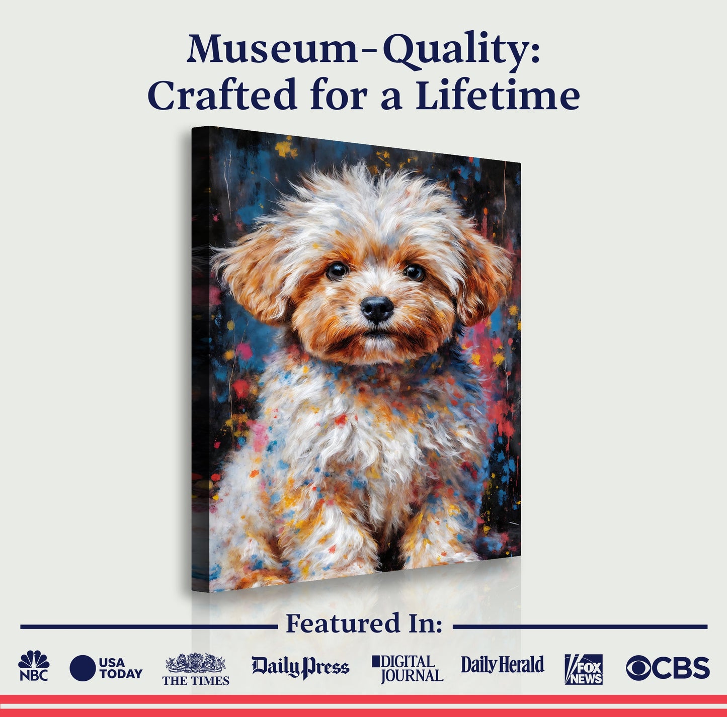 Customized Pet Portrait Abstract Wall Art II