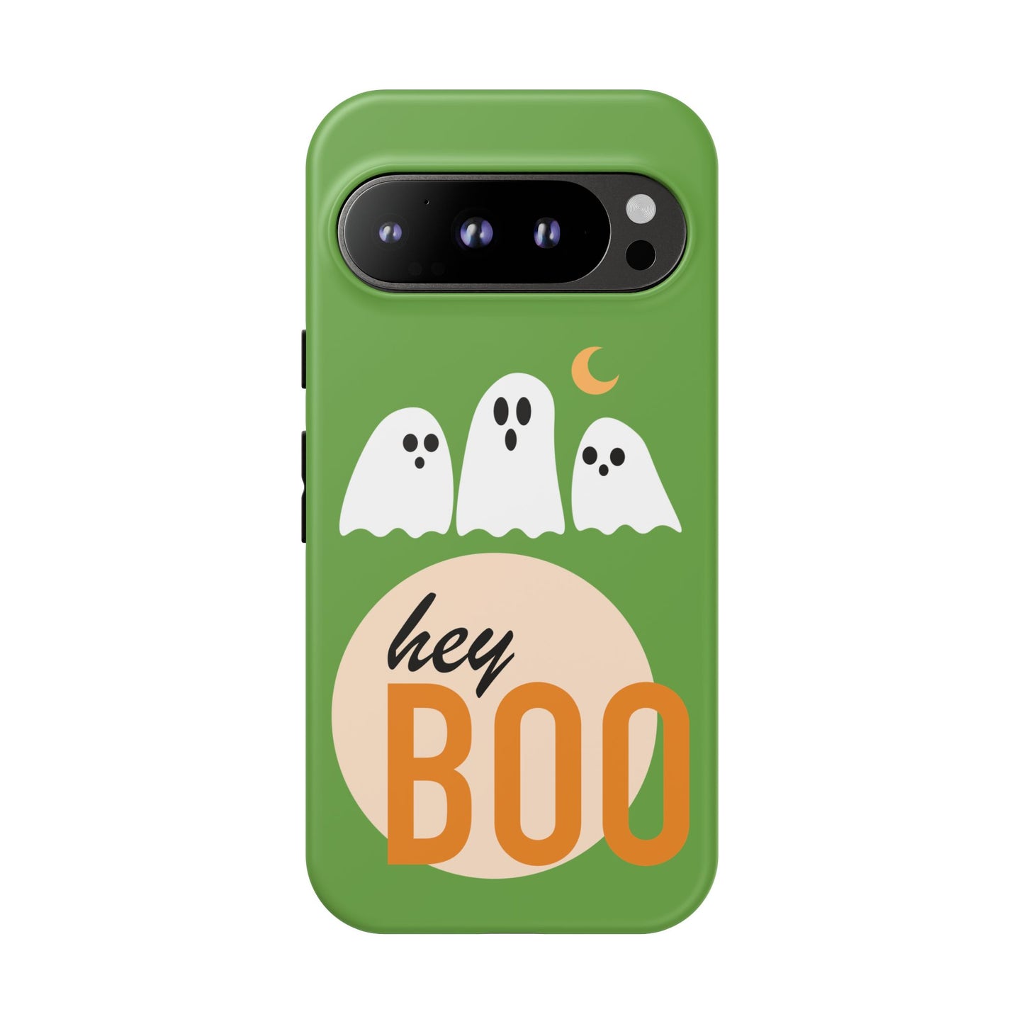 Halloween Phone Case, Spooky Ghosts Tough Phone Cover, Hey Boo Mobile Protector, Fun Gift for Halloween, Ghost Decor