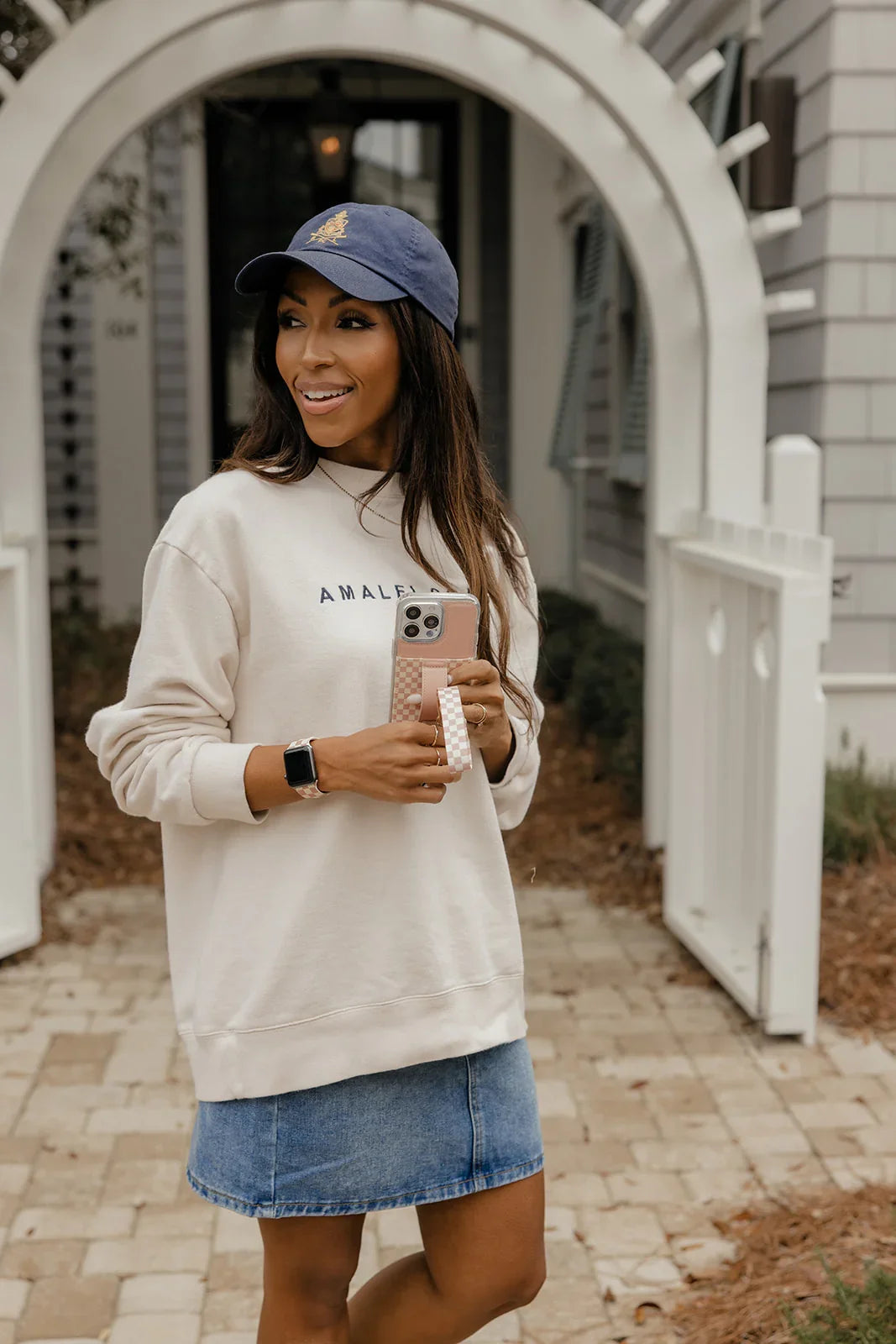 Blush Check, Checkered Wallet Phone Case