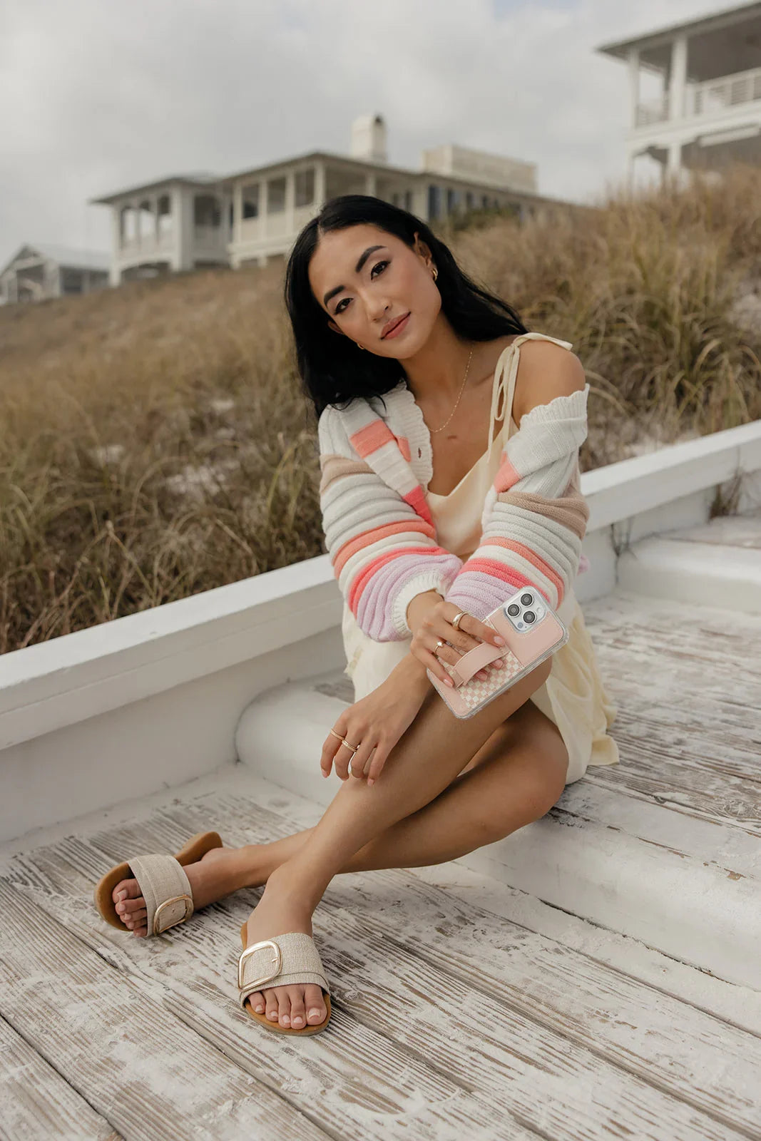 Blush Check, Checkered Wallet Phone Case