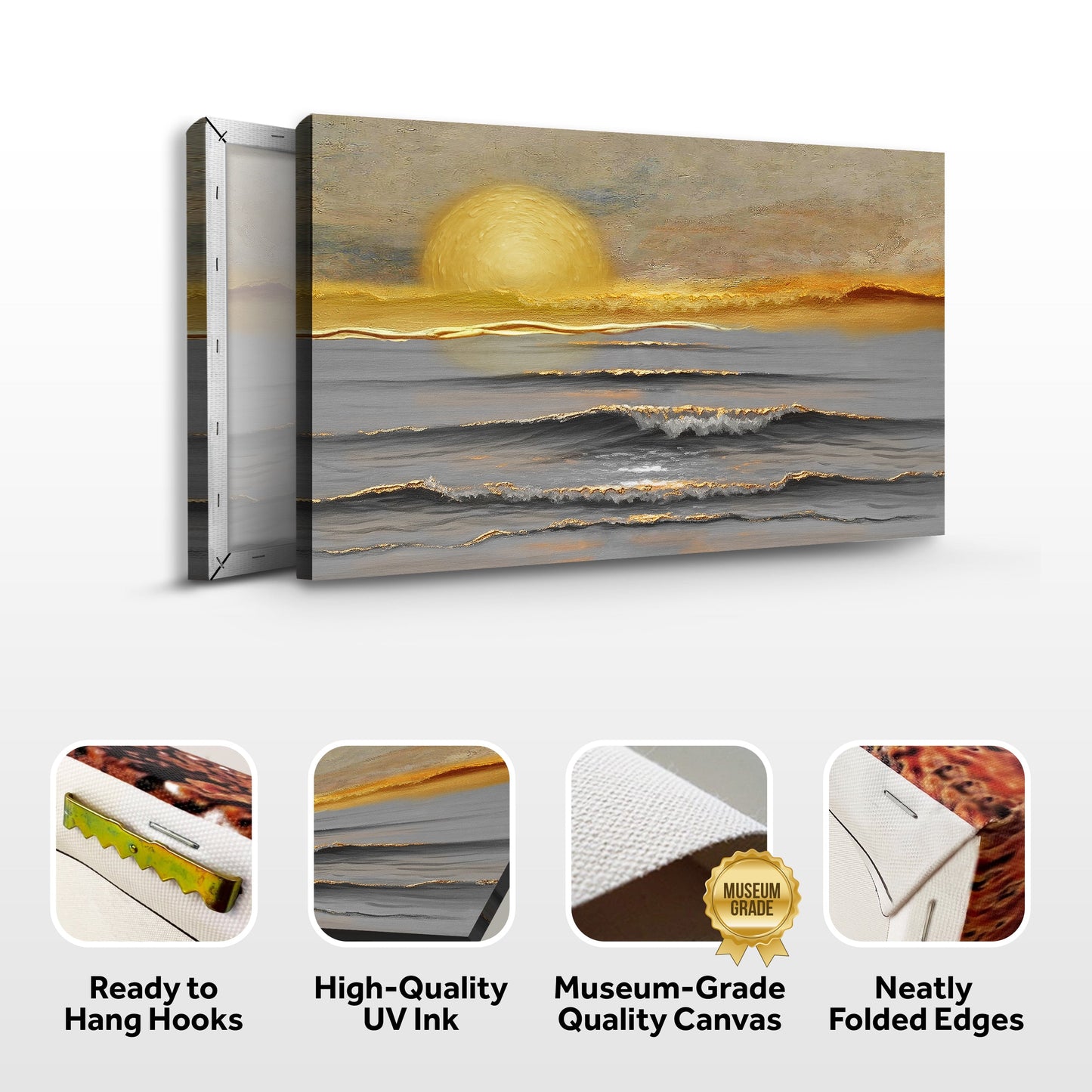 Golden Horizon Calm Wall Art