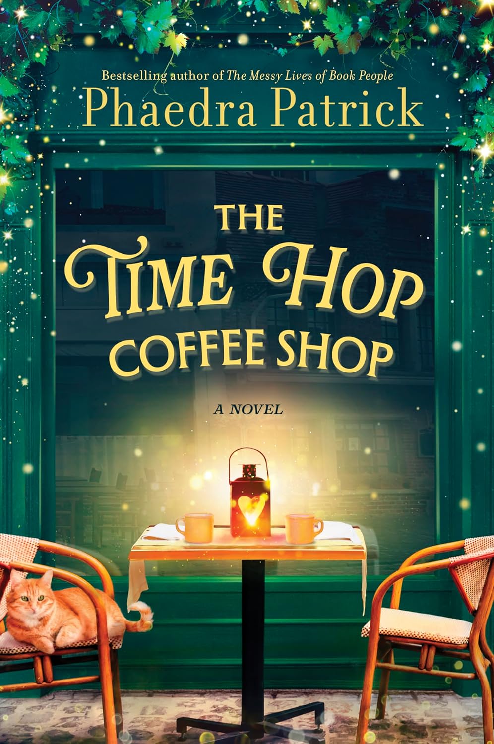 Book cover of 'The Time Hop Coffee Shop' by Phaedra Patrick with a cozy coffee shop scene.
